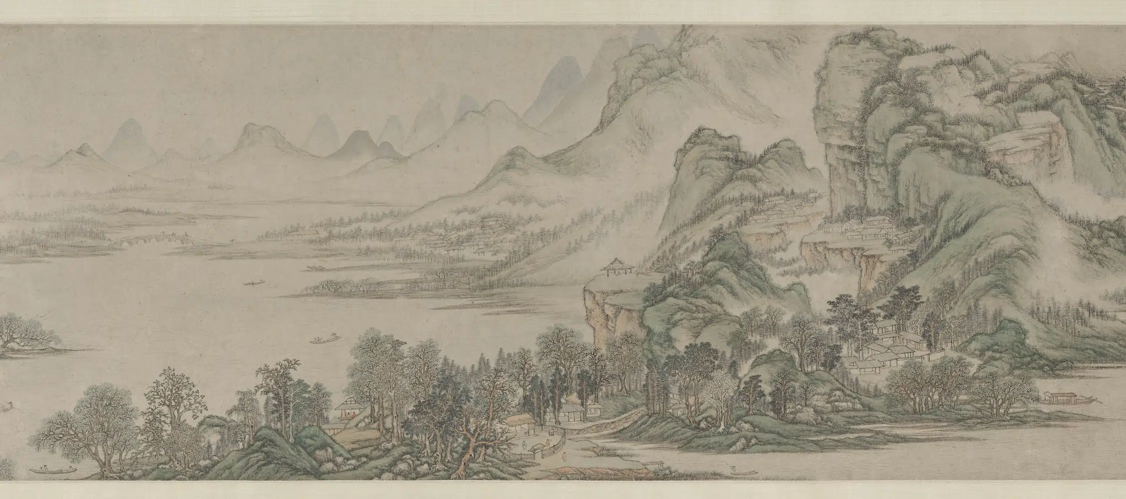 清代【蔡嘉】《春江叠嶂图卷》 第4张 清代【蔡嘉】《春江叠嶂图卷》 第4张