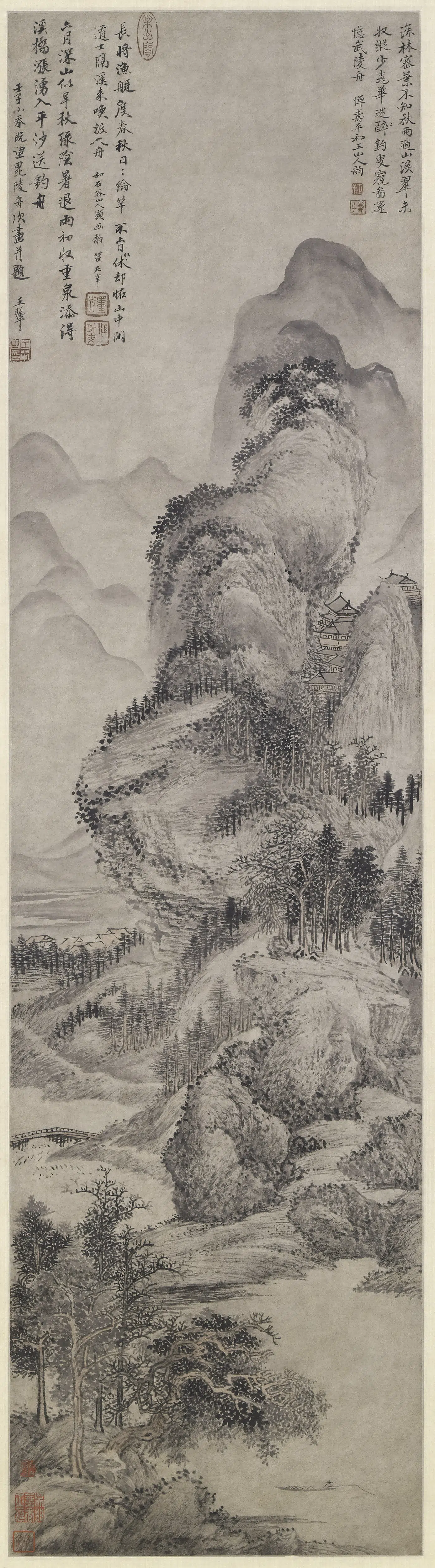 清代【王翚】《山水图轴-1》
