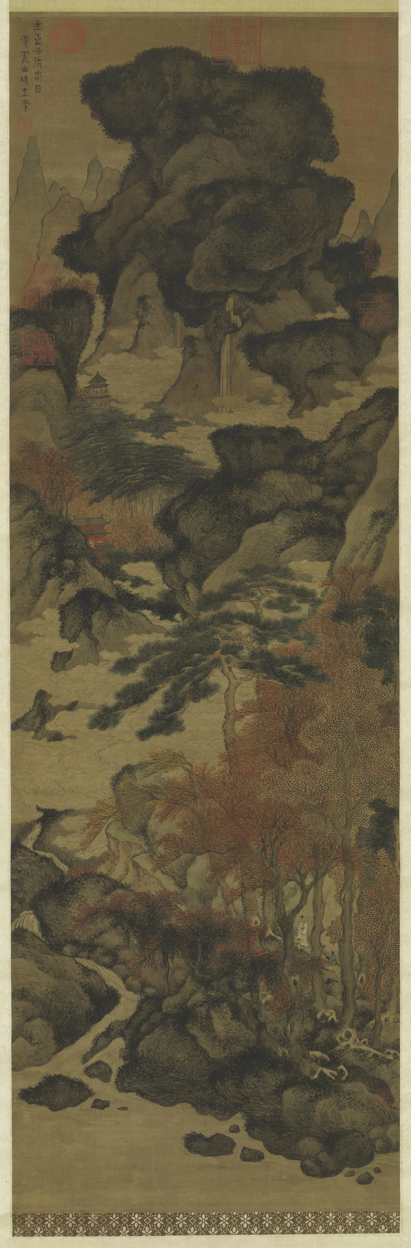 元朝【王蒙】《紫府仙山图轴》