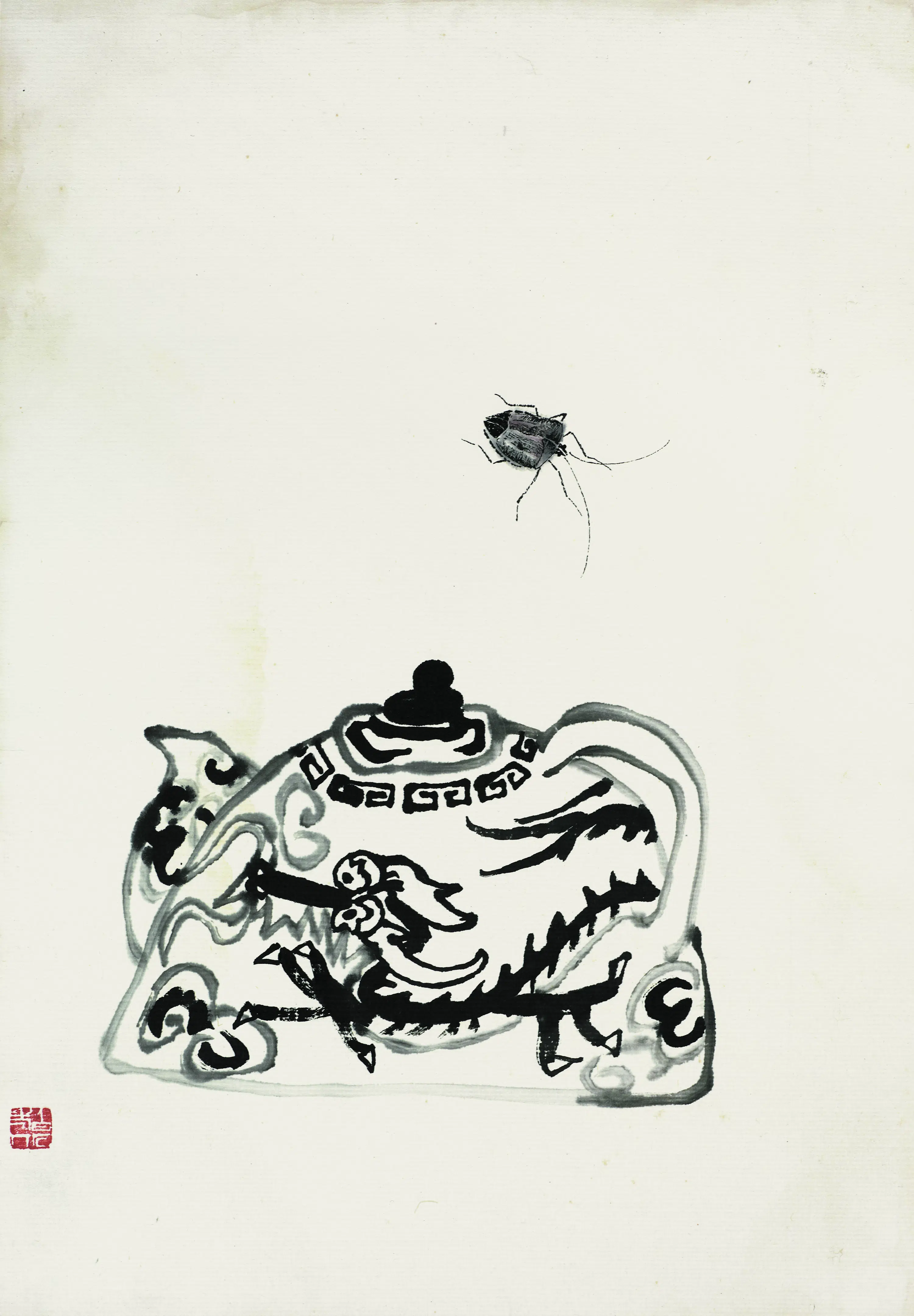 近现代【齐白石】《花卉虫草图册83开》 第65张 近现代【齐白石】《花卉虫草图册83开》 第65张