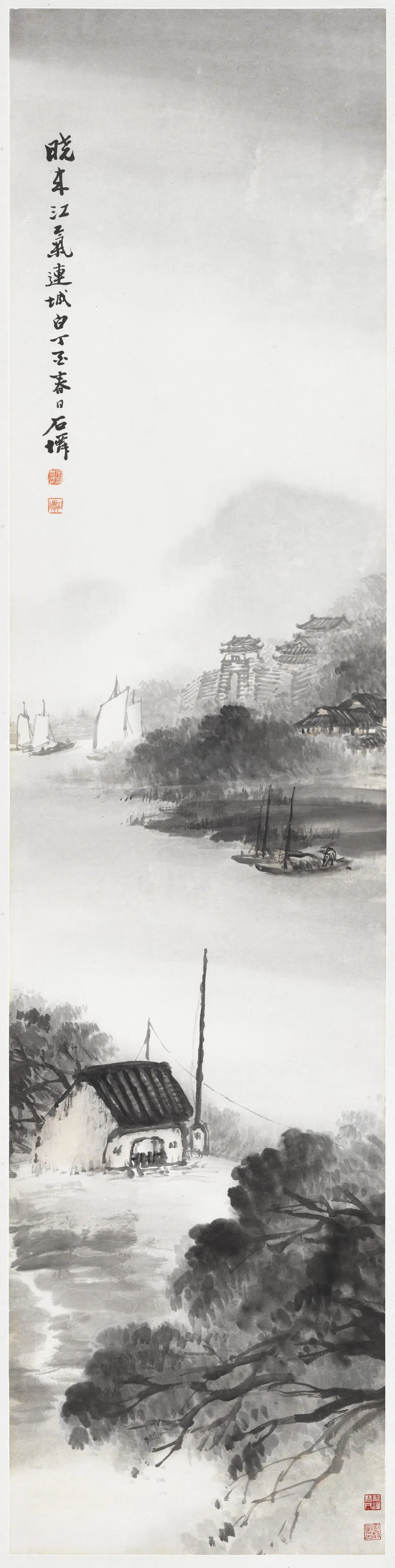 清代【吴石仙（僊）】《山水图轴》