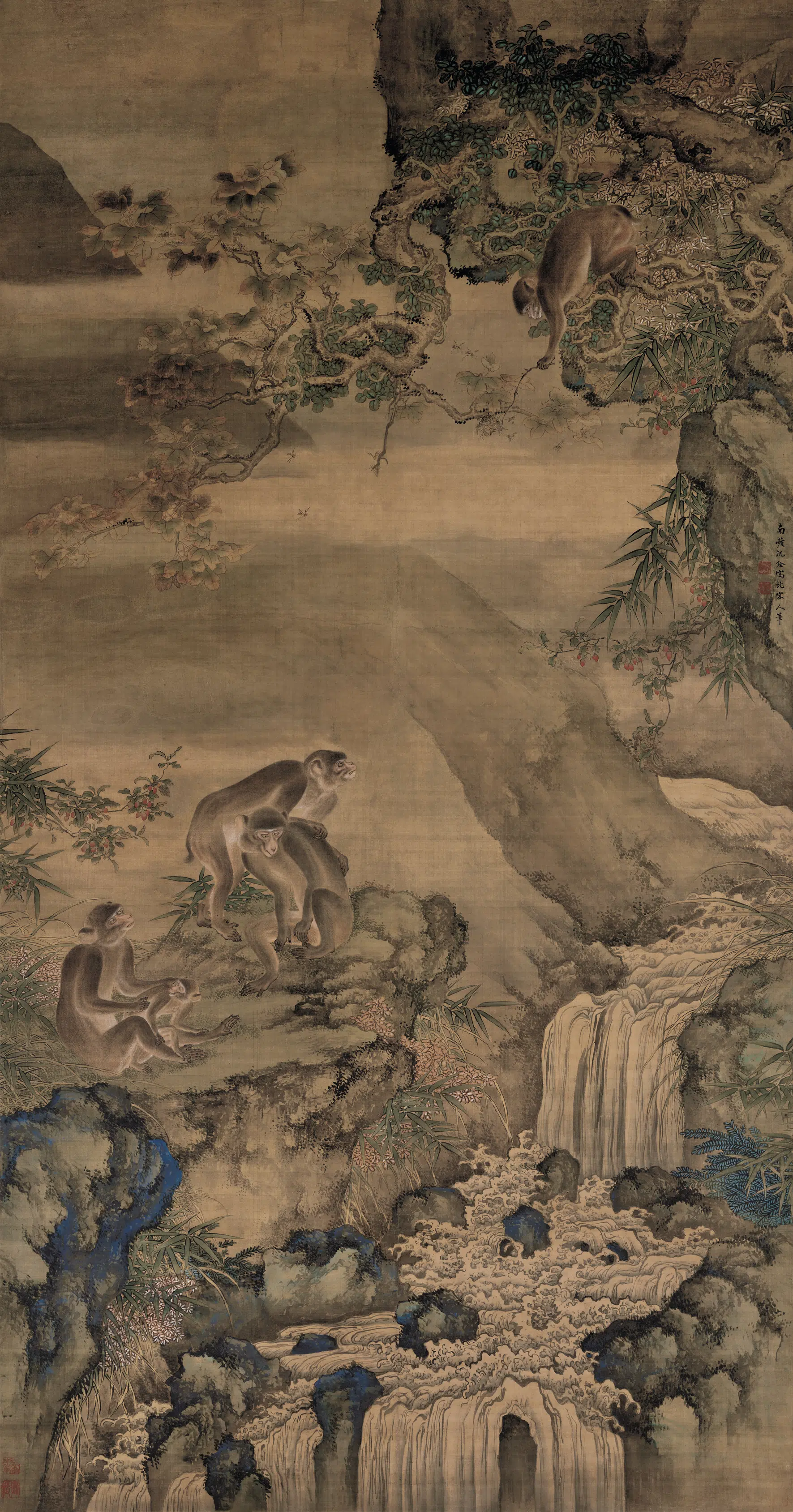 清代【沈铨】《蜂猴图》