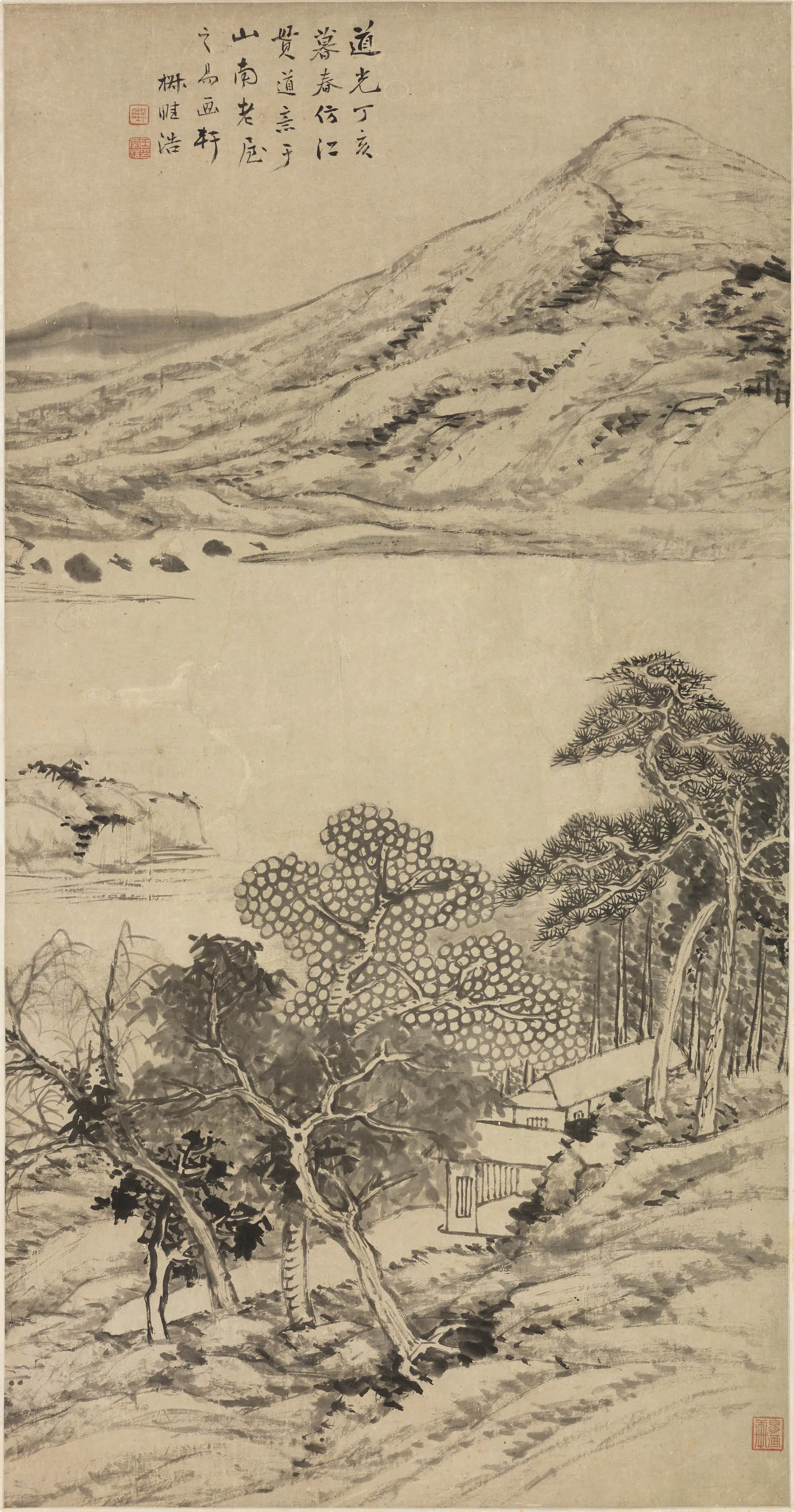 清代【王学浩】《山水图轴》