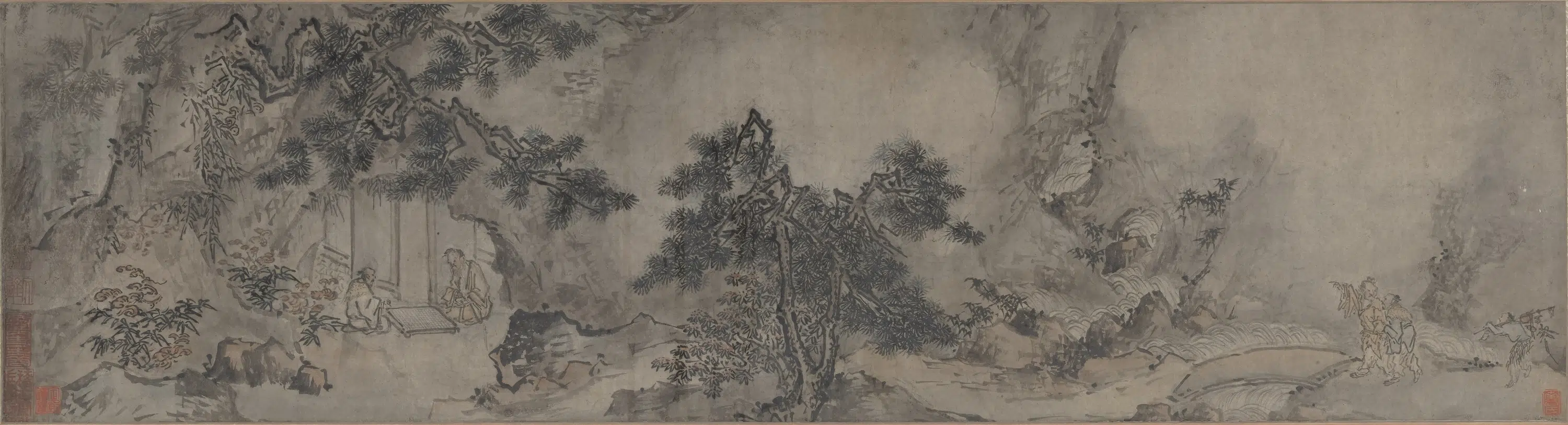 明朝【戴进】《人物山水图卷》 第1张
