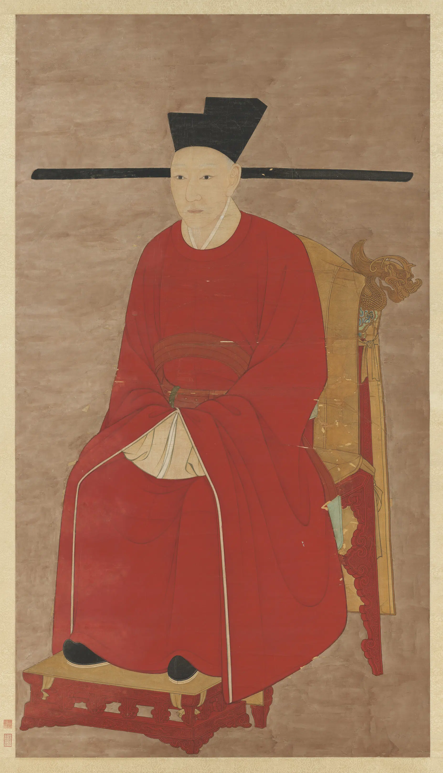 宋代《宋高宗坐像图轴》
