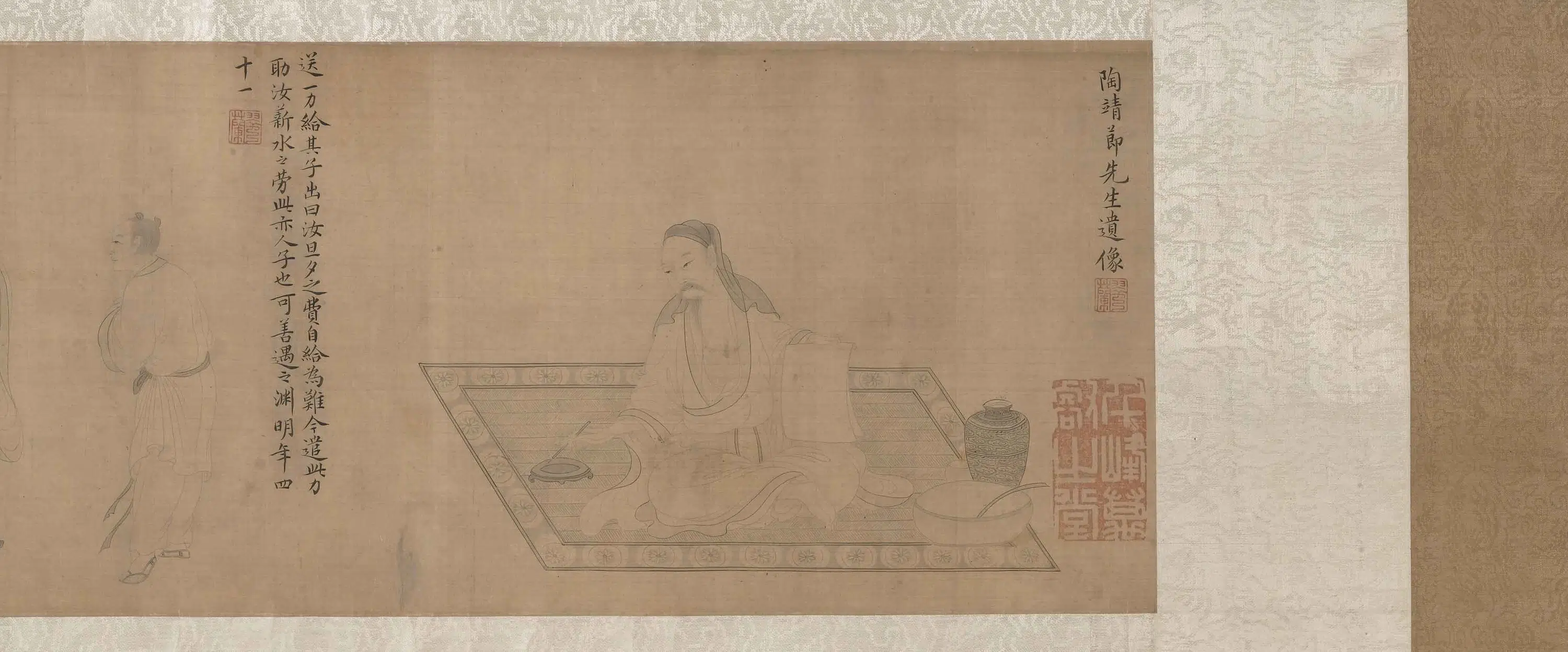 明朝【李翠兰】《渊明轶事图卷》 第8张