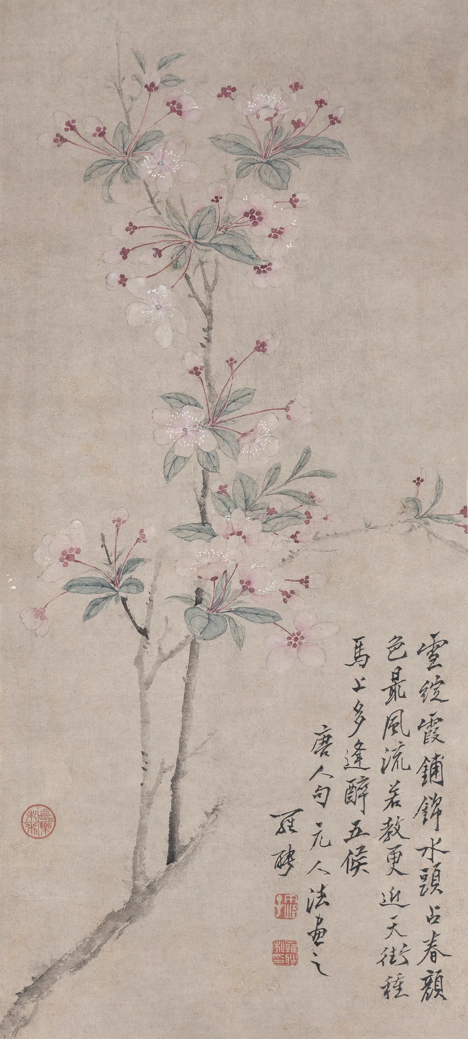 清代【罗聘】《花卉轴》 第1张 清代【罗聘】《花卉轴》 第1张