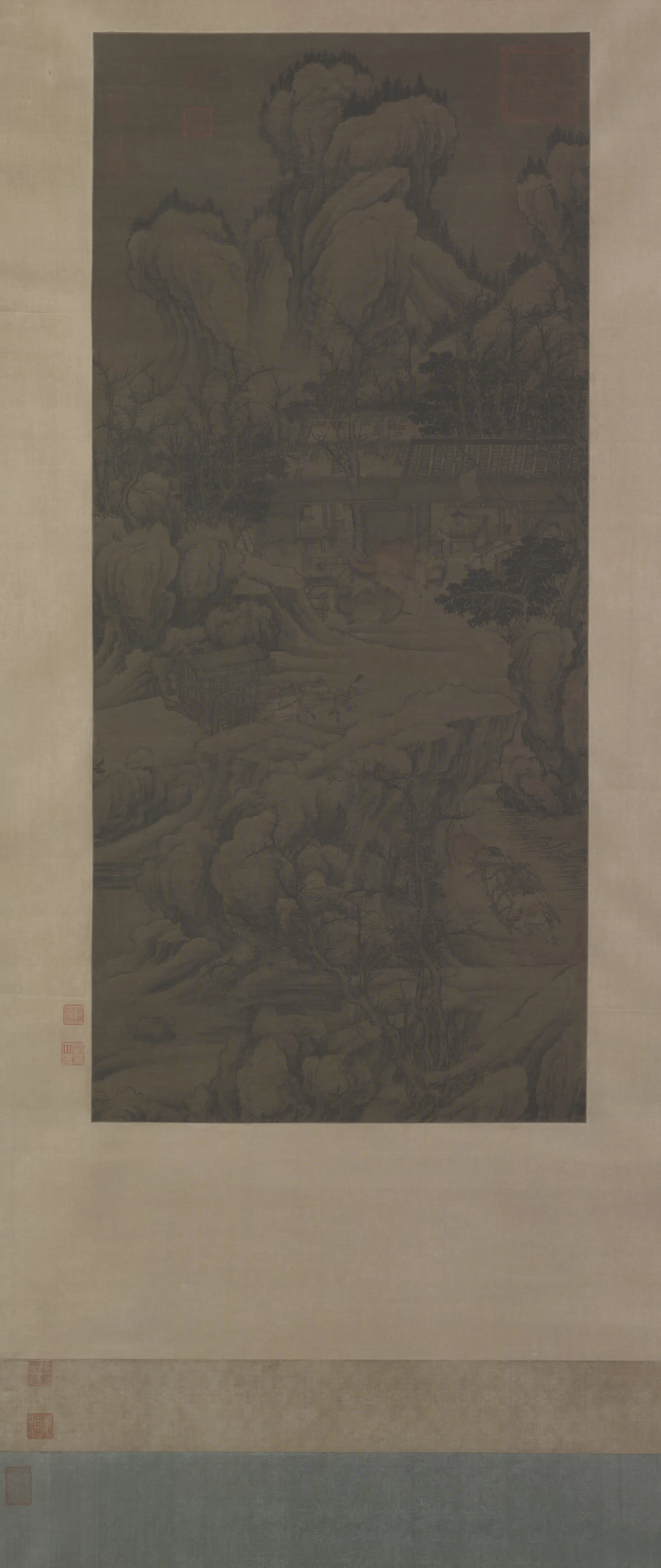 宋代《宋人盘车图轴》