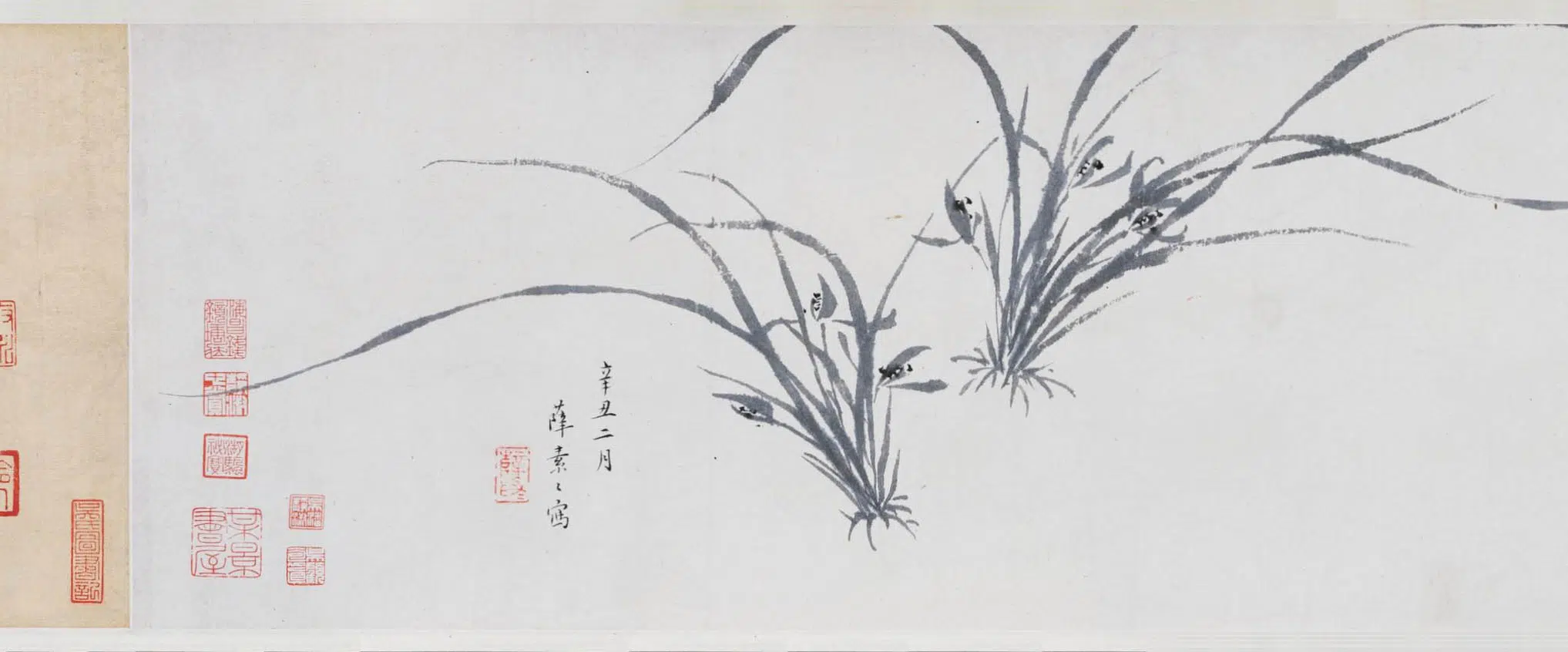 明朝【马守真】《薛素素兰花图卷》 第15张 明朝【马守真】《薛素素兰花图卷》 第15张