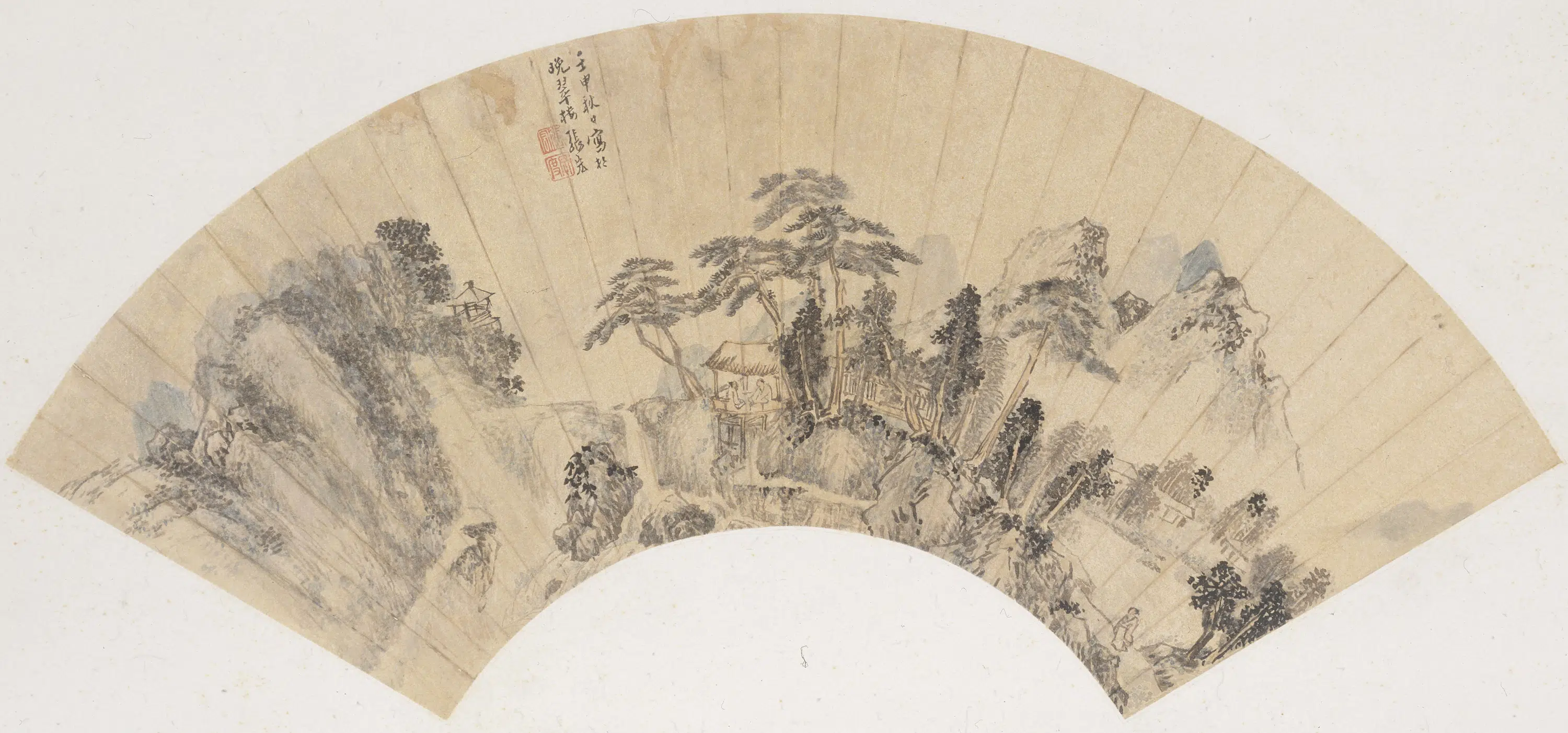 明朝【张宏】《画扇册》