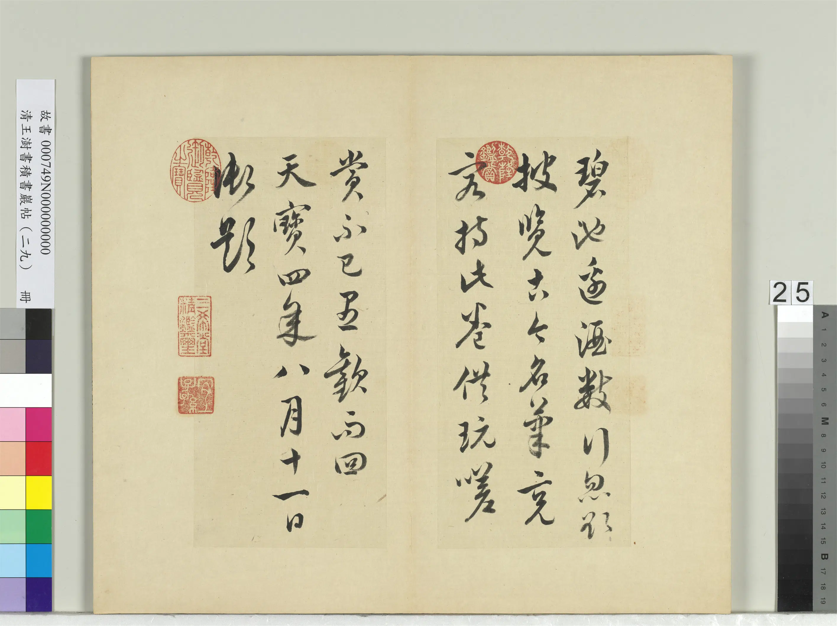 清代【王澍】《书积书岩帖（二十九）册-临唐玄宗碧池帖》