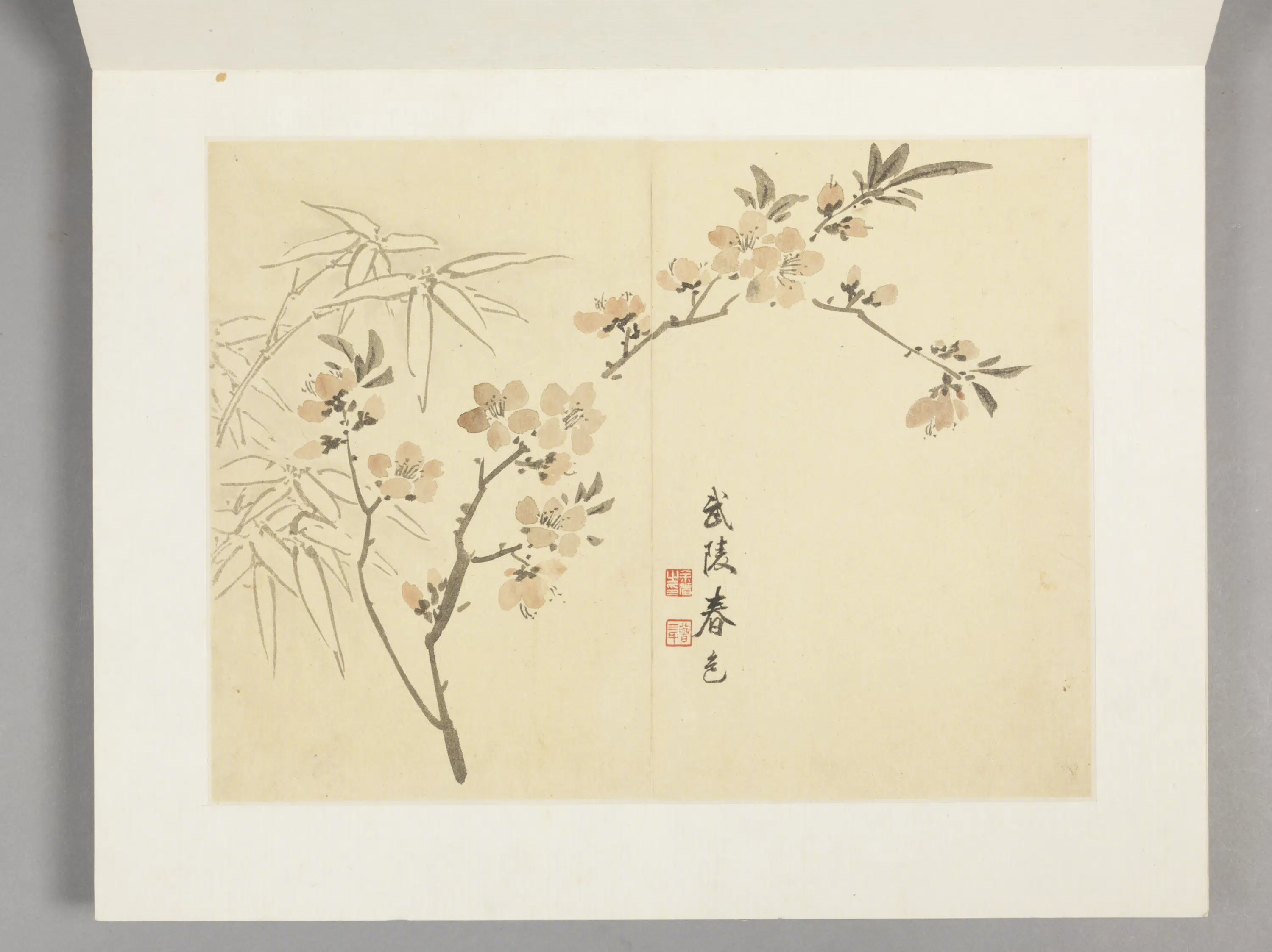 清代【余省】《花卉册（12开）》