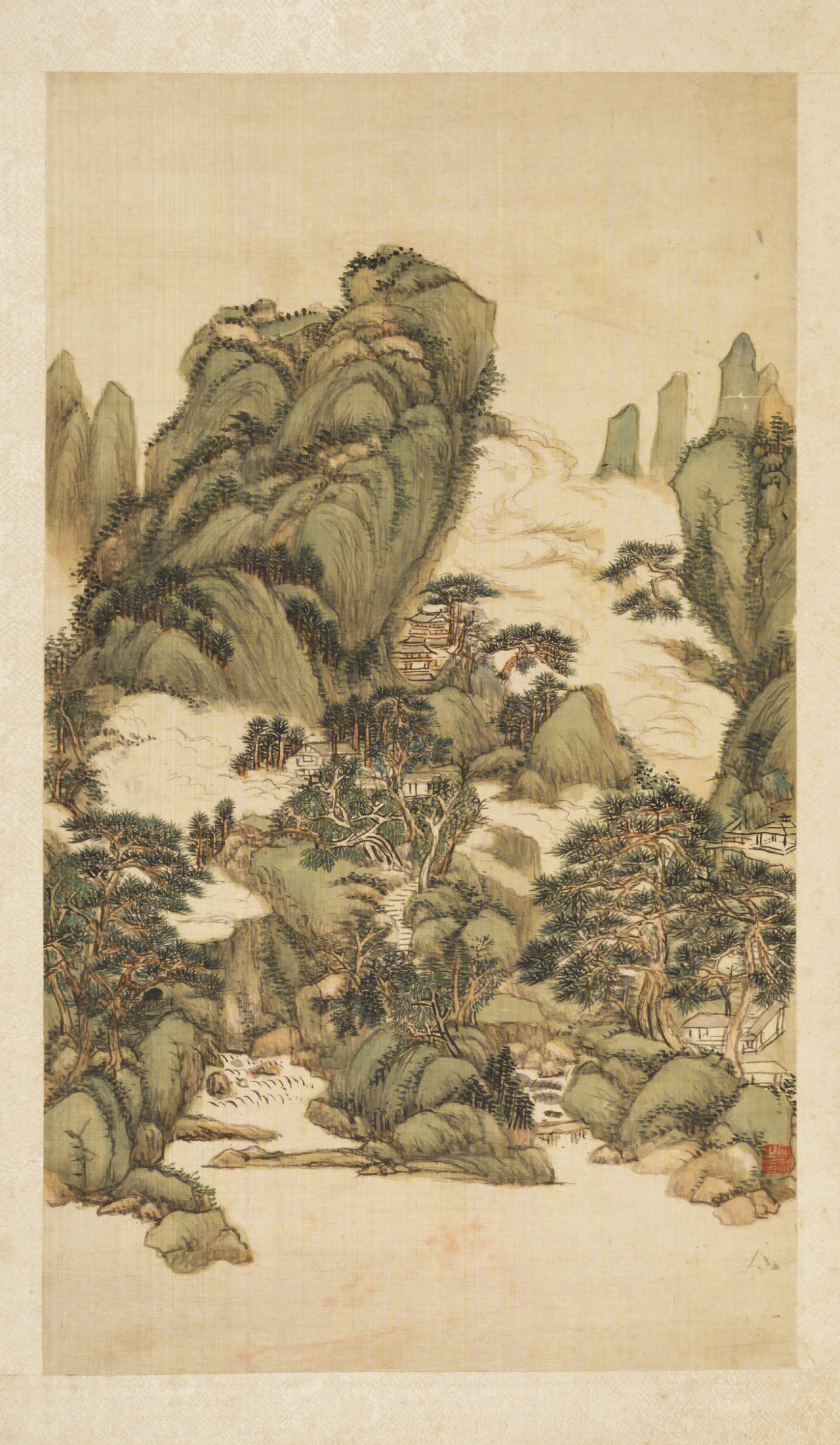 清代【王原祁】《山水册-1(12开)》 第10张 清代【王原祁】《山水册-1(12开)》 第10张