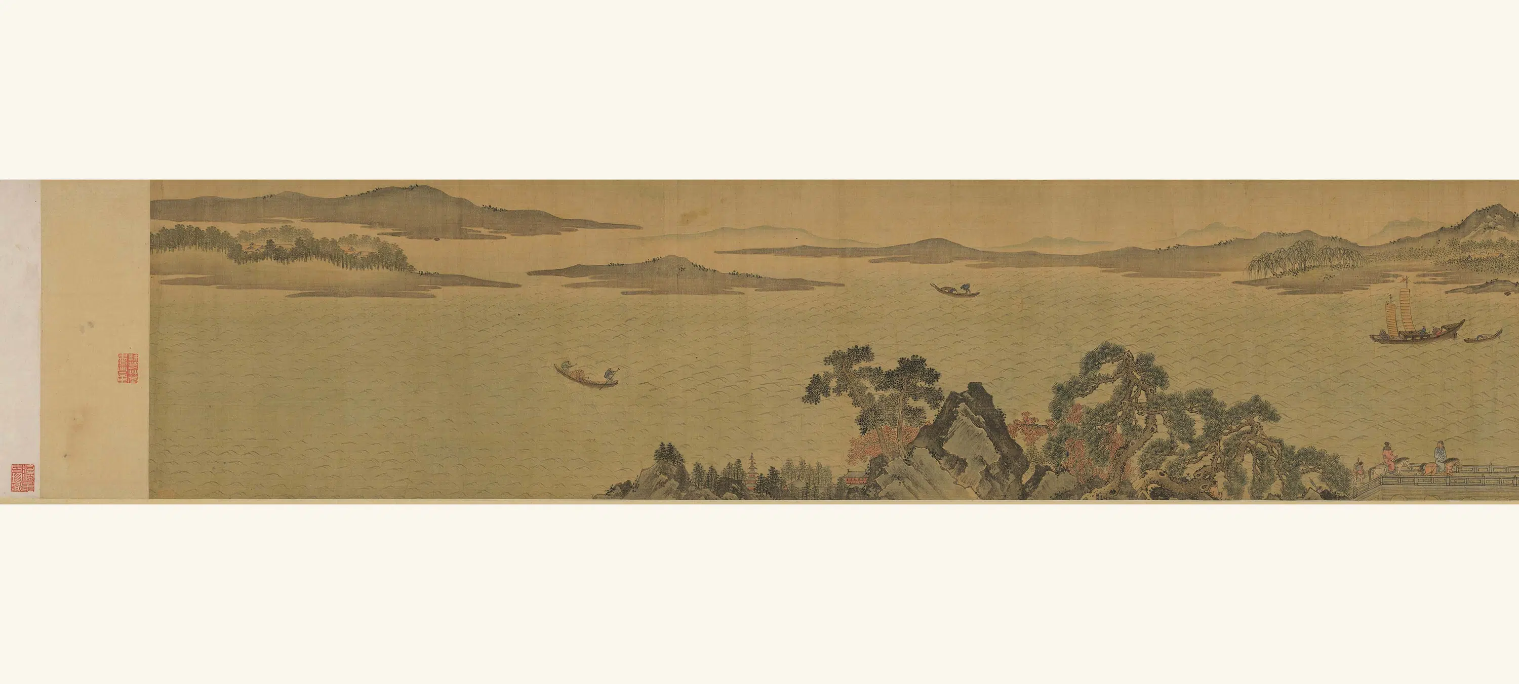 清代【佚名】《地图长江锦色图》