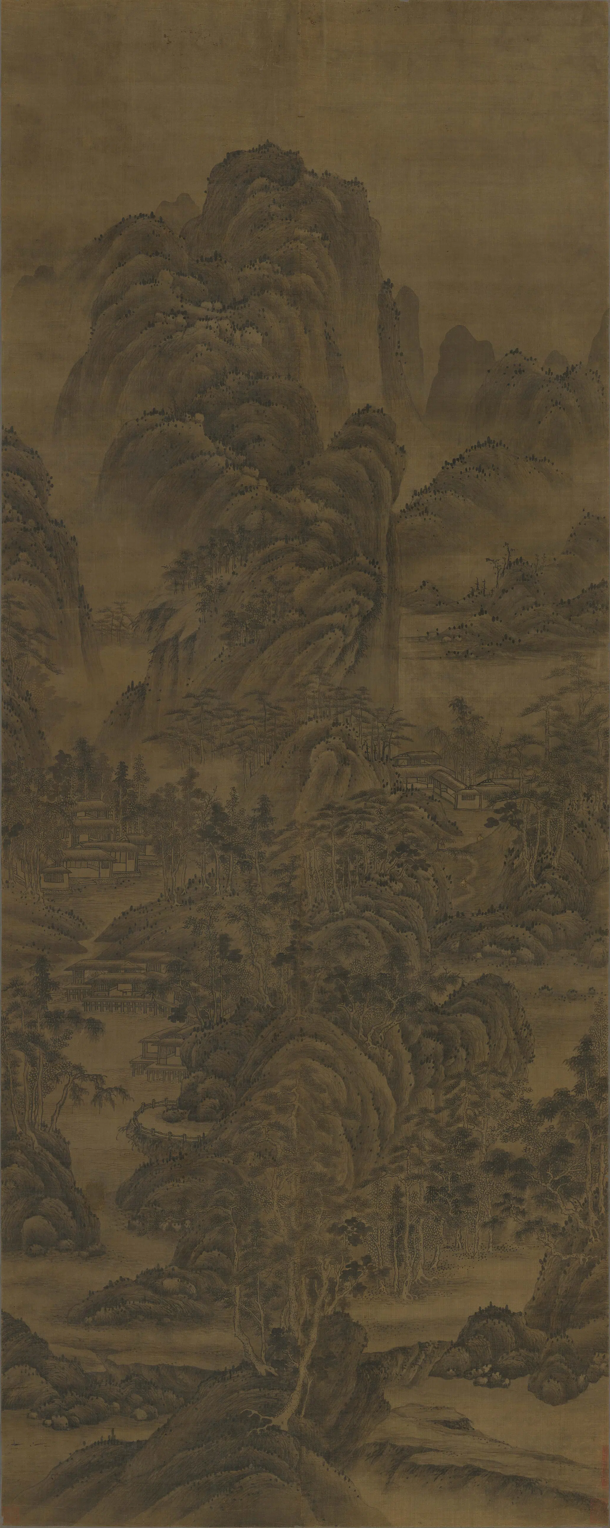 清代【王鑨】《仿巨然山水》 第1张