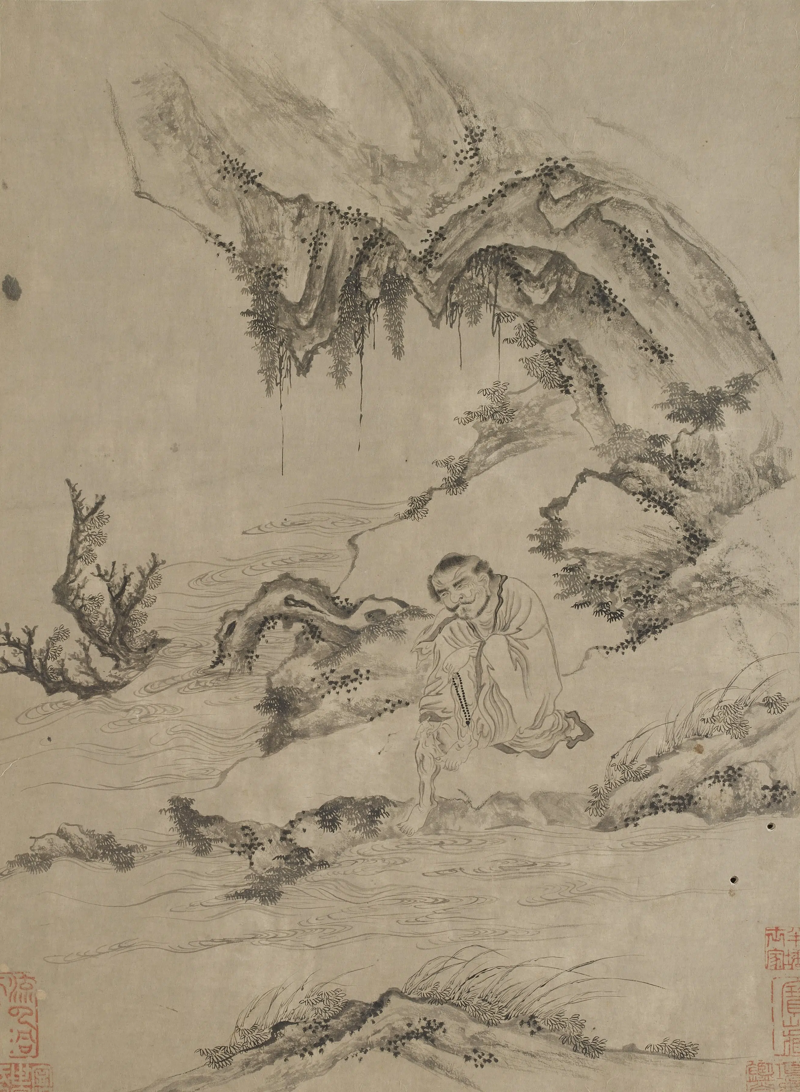 宋朝【李公麟】《十八罗汉图册-2》 第7张 宋朝【李公麟】《十八罗汉图册-2》 第7张