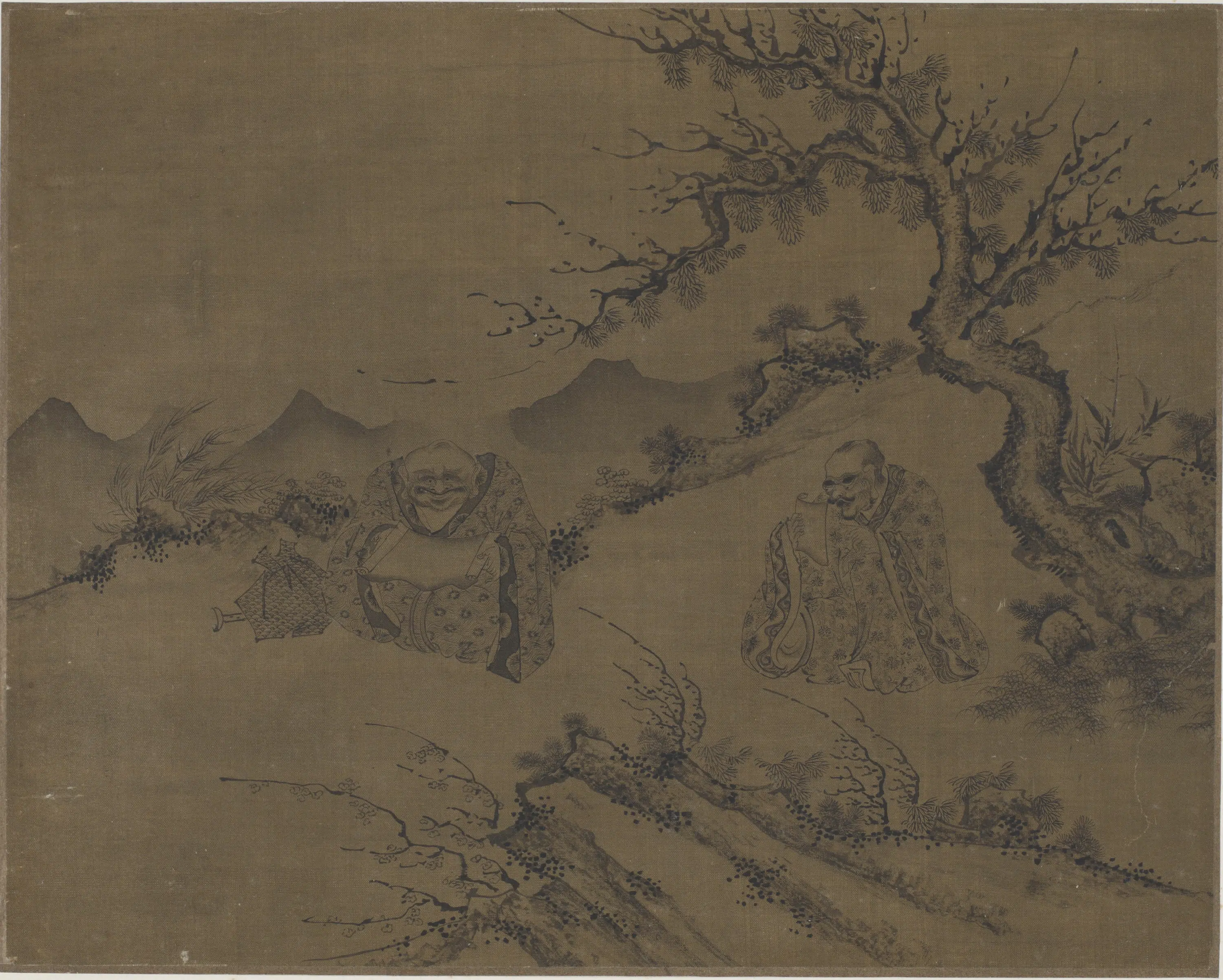 宋朝【李公麟】《十八罗汉图册-1》 第7张 宋朝【李公麟】《十八罗汉图册-1》 第7张