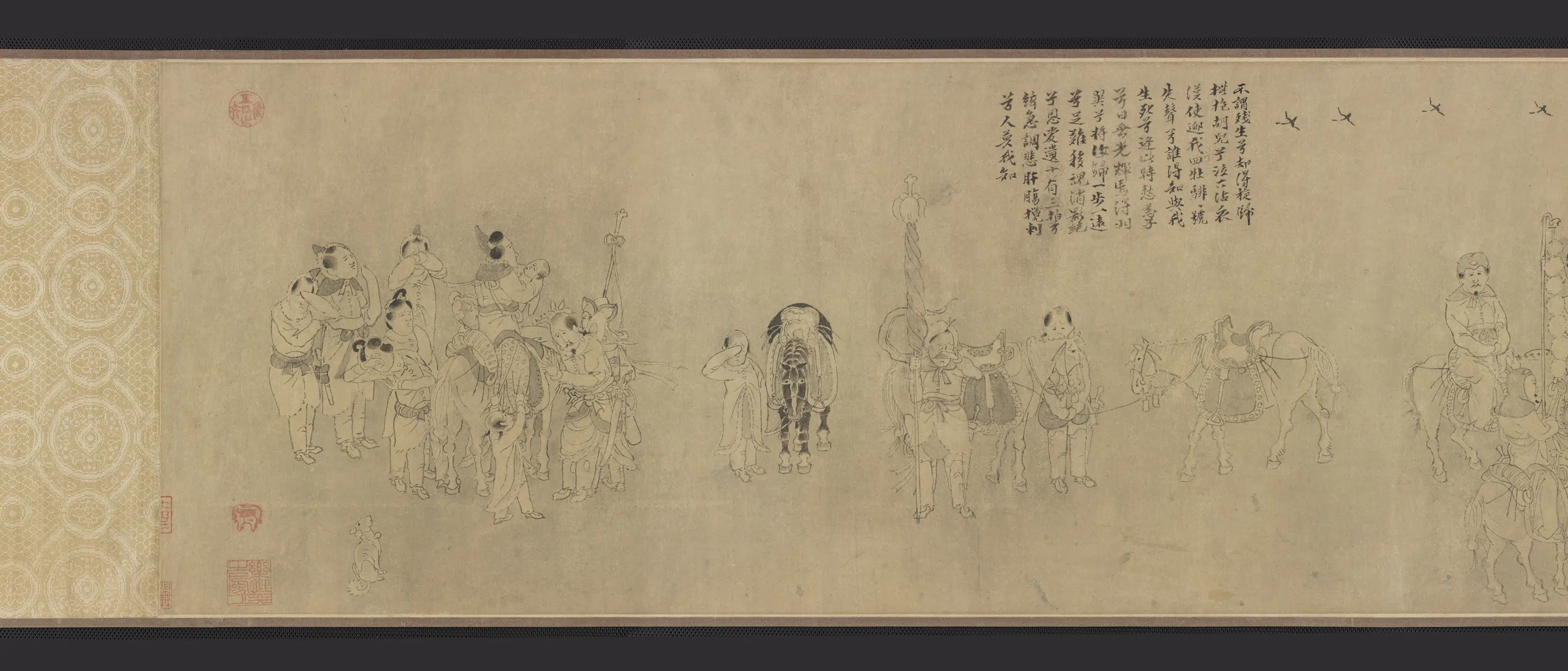 宋朝【龚开】《笳拍图卷(蔡文姬被掳图)》 第4张 宋朝【龚开】《笳拍图卷(蔡文姬被掳图)》 第4张