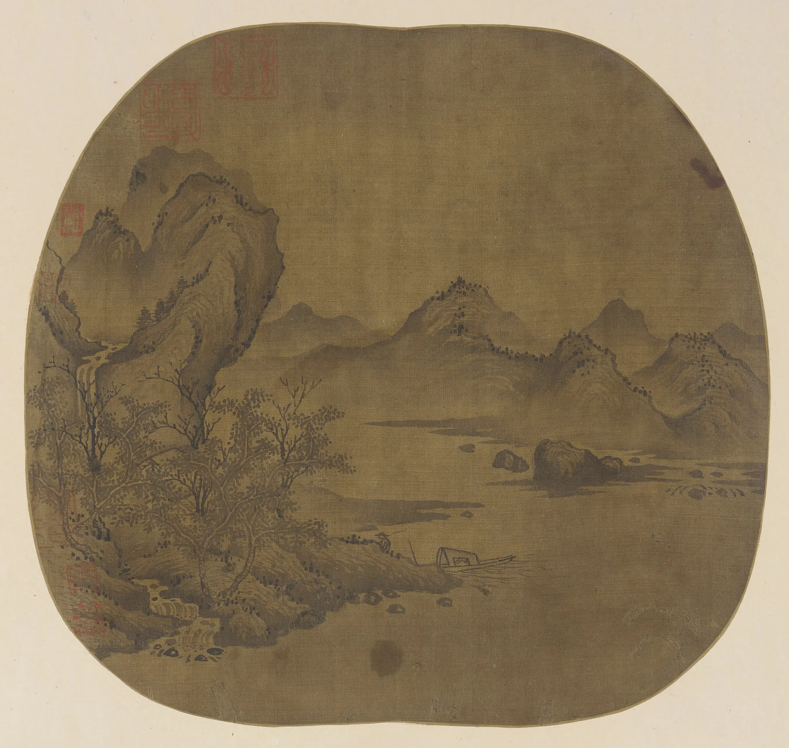 《飞瀑流泉远山图》
