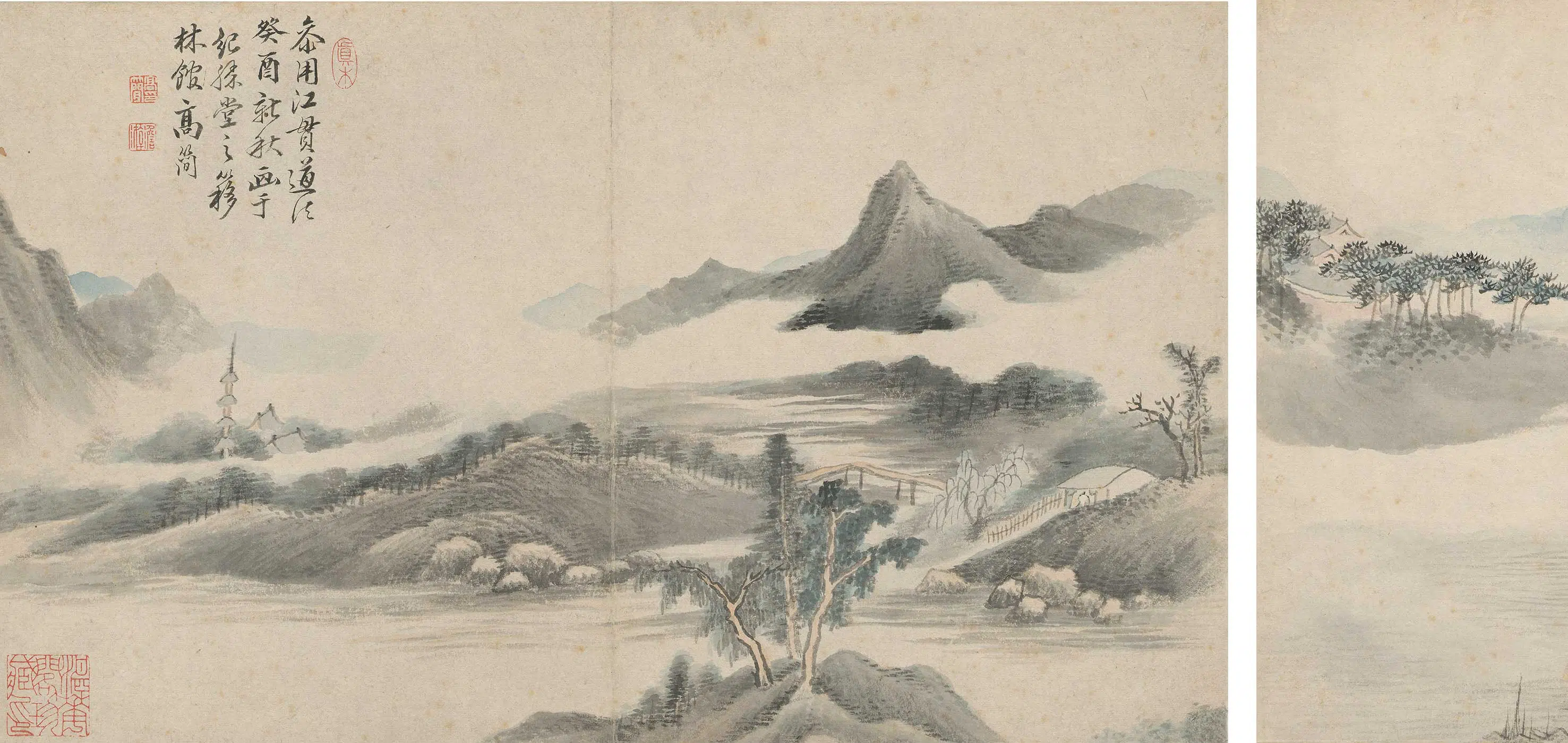 清代【高简】《拟江参山水册》 第5张 清代【高简】《拟江参山水册》 第5张