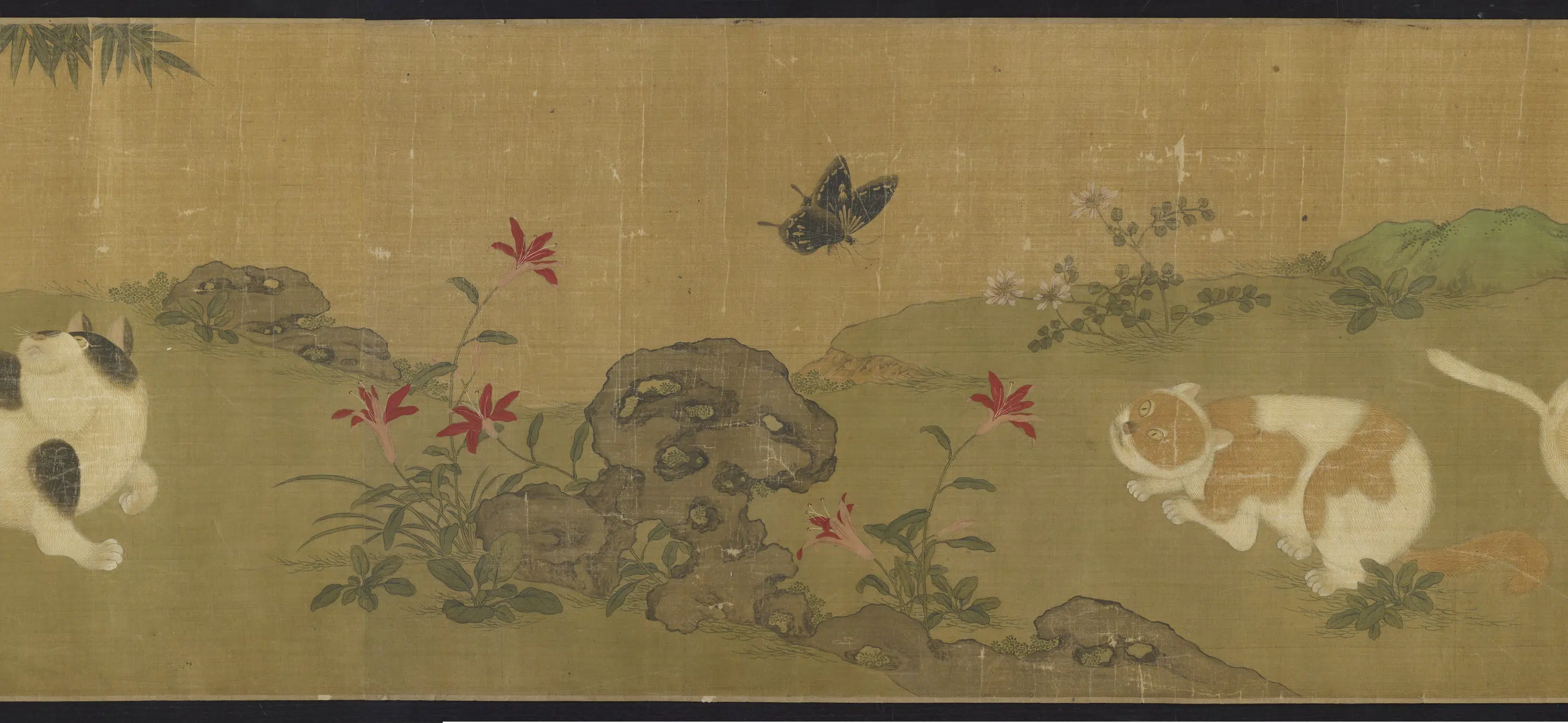 宋朝【梁楷】《花荫戏猫图卷》 第3张
