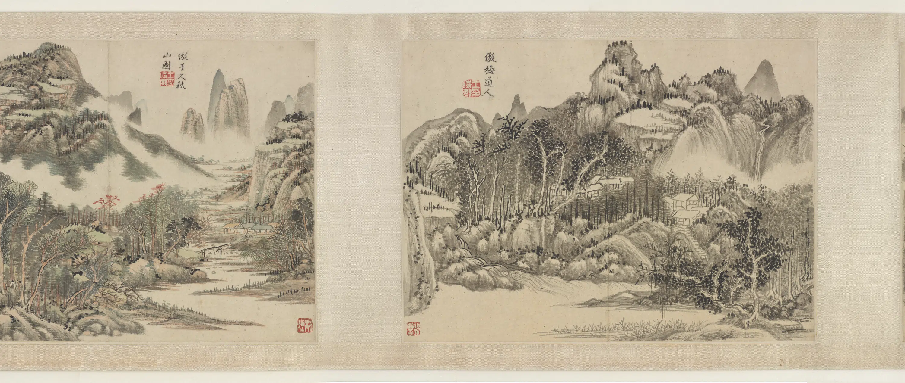 清朝【王时敏】《六页山水图卷》 第4张