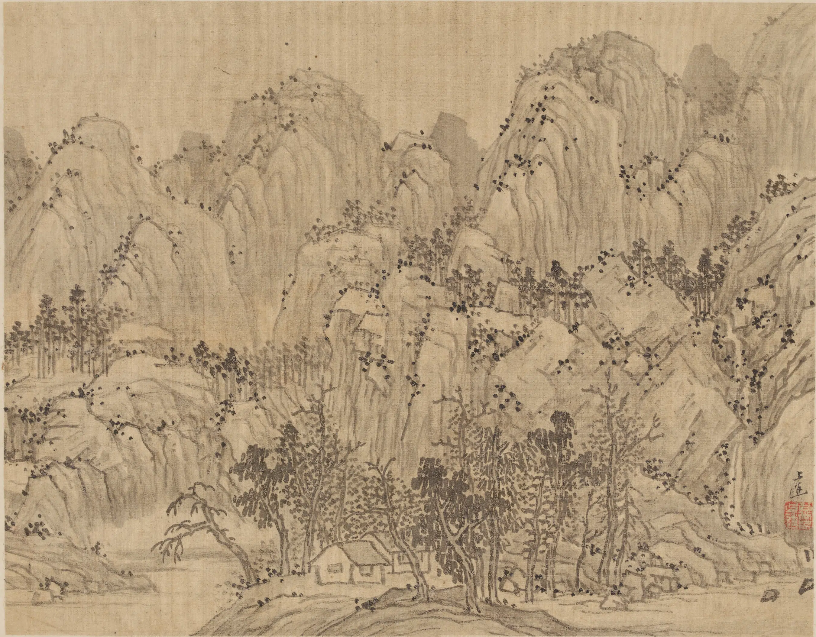 清朝【万上遴】《山水图册》 第11张