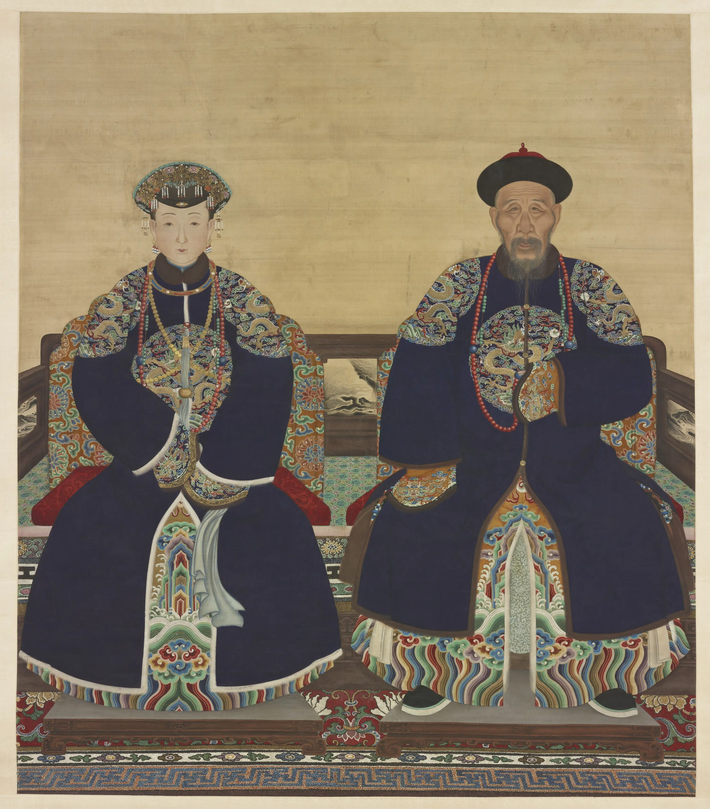 《恂郡王允禵夫妇肖像》 第1张