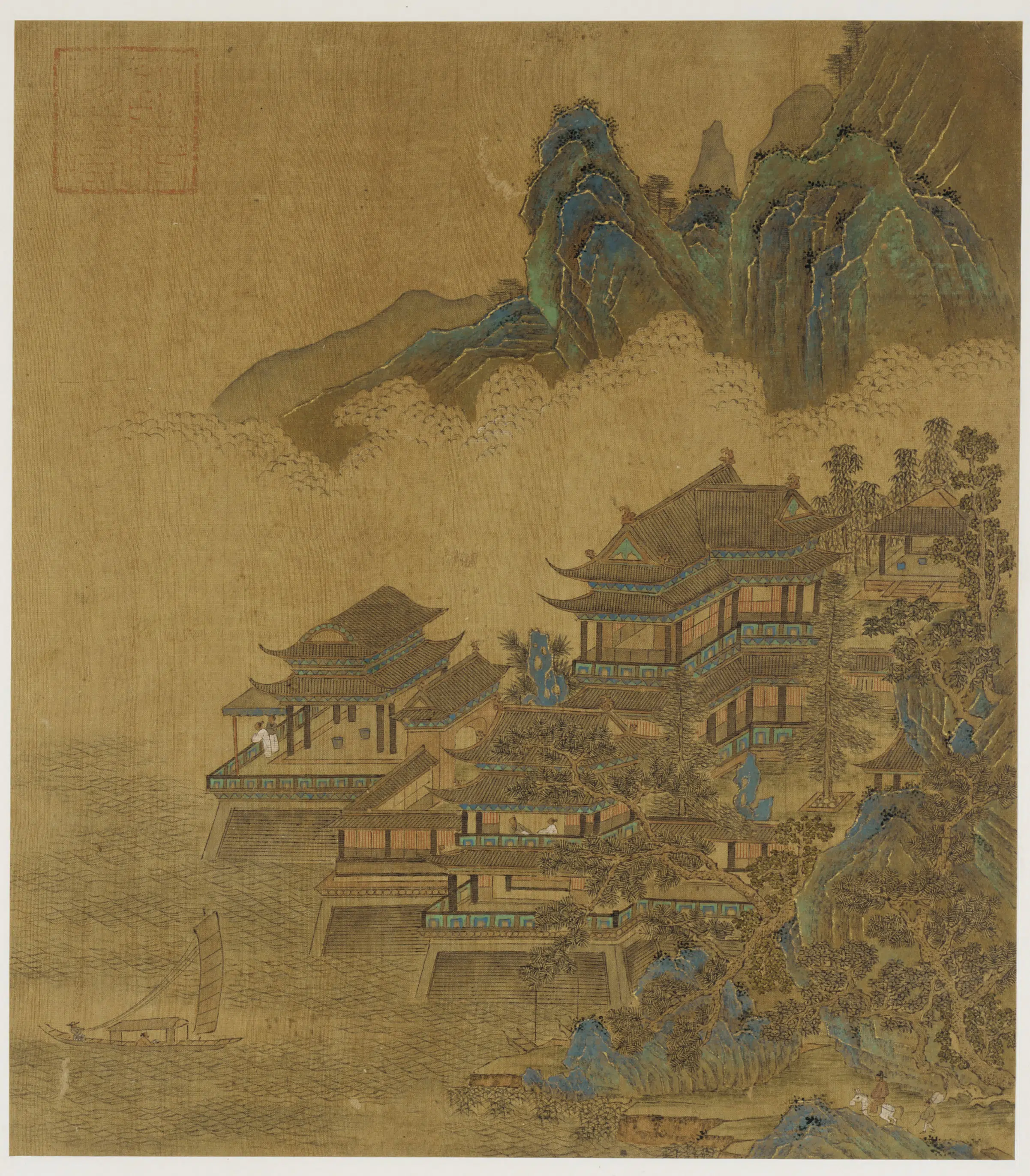 《湖山楼阁图》
