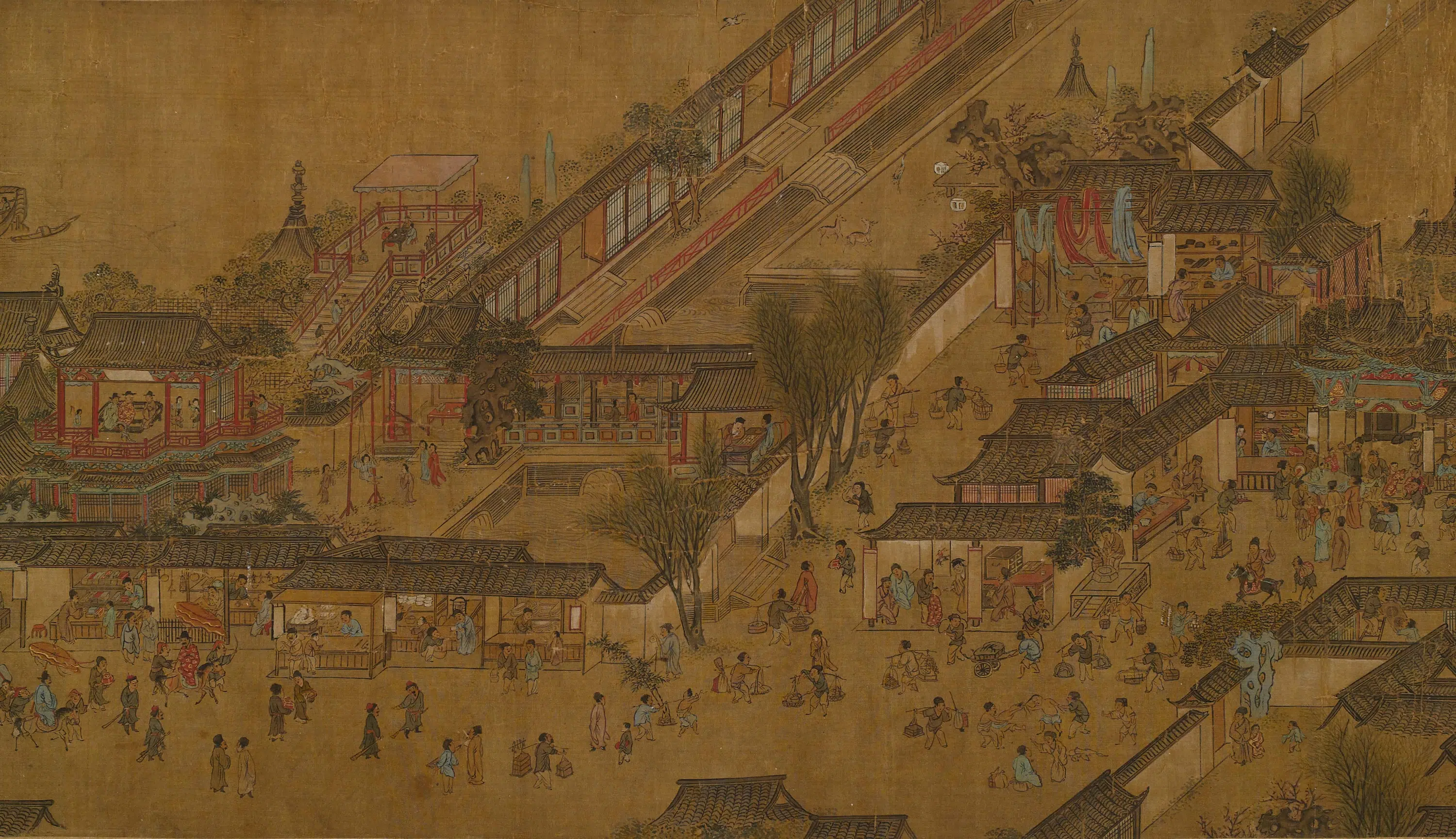 清代【佚名】《图卷清明上河图》 第2张 清代【佚名】《图卷清明上河图》 第2张