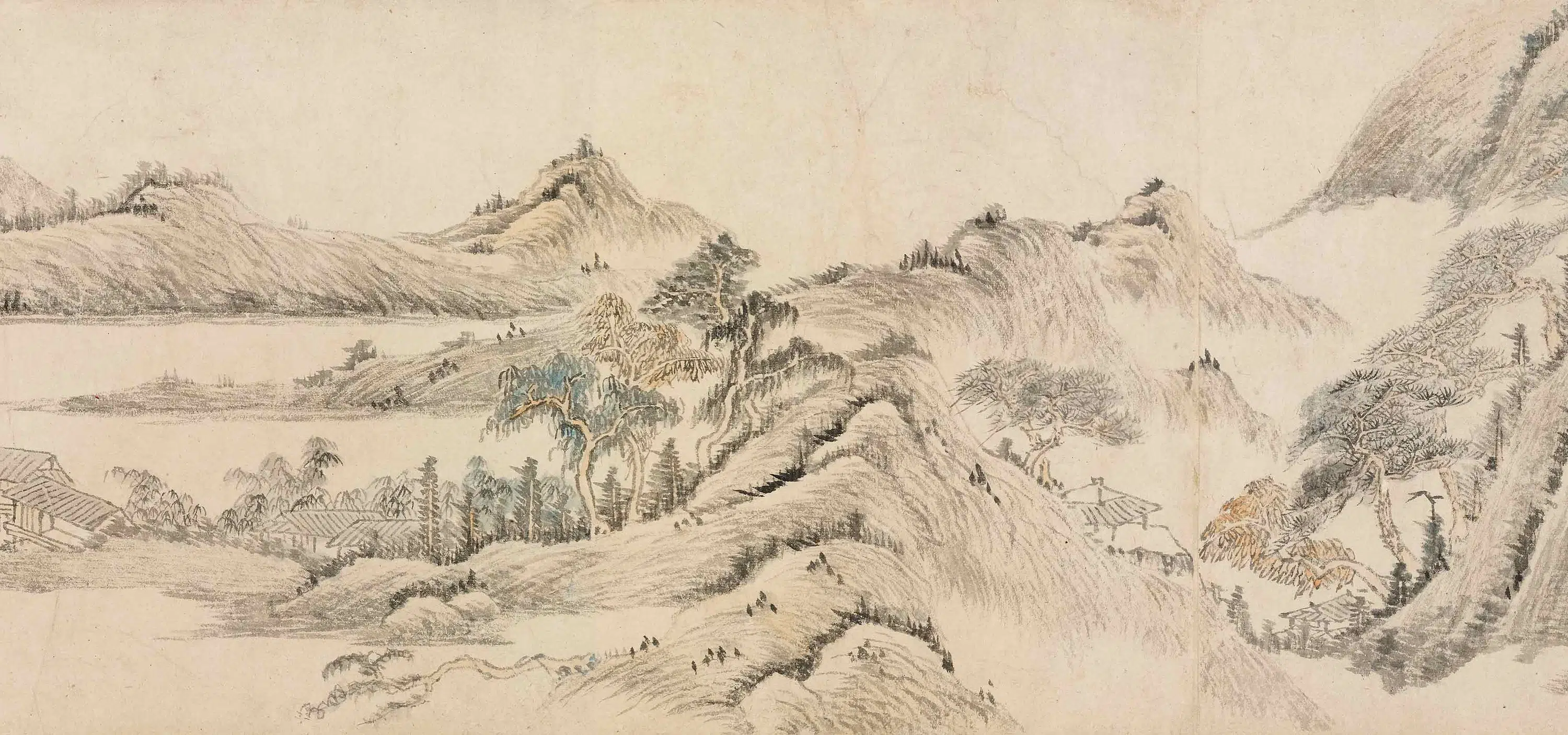 清代【张一鹄】《拟黄公望秋山夕照图卷》 第4张