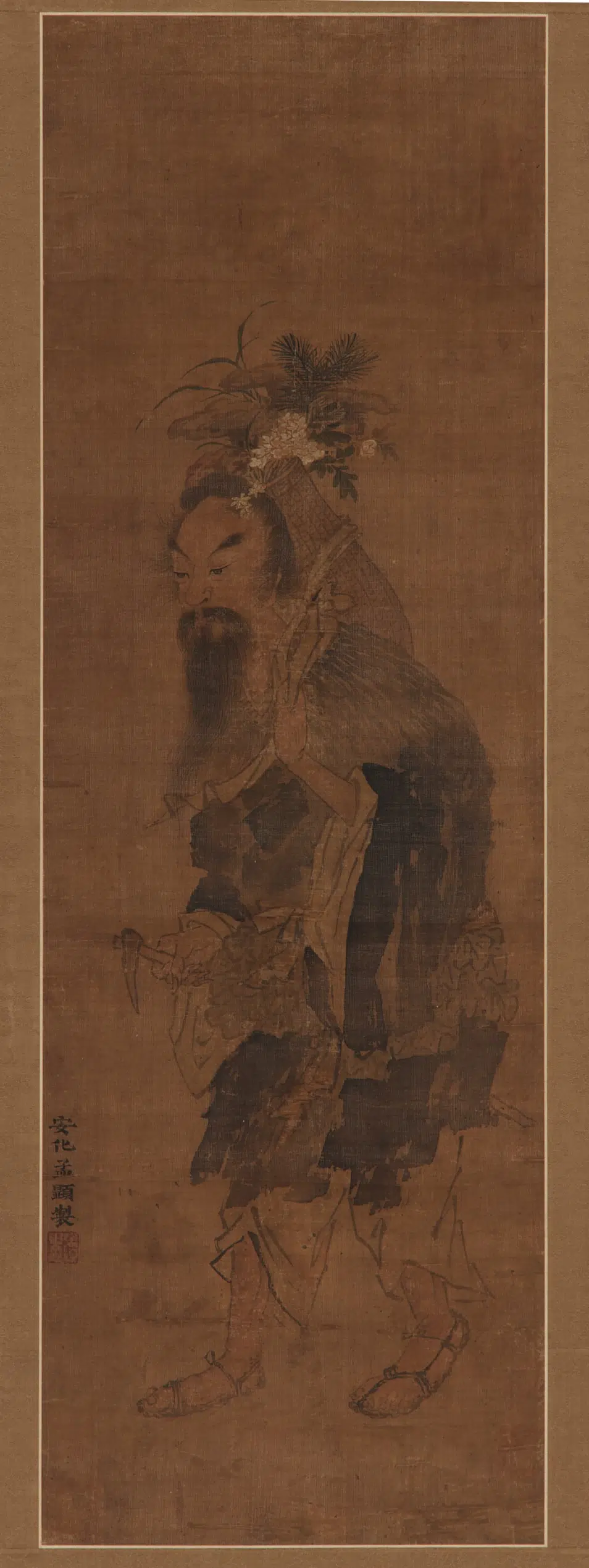 宋朝【孟显（顕）】《仙人采芝图》 第1张