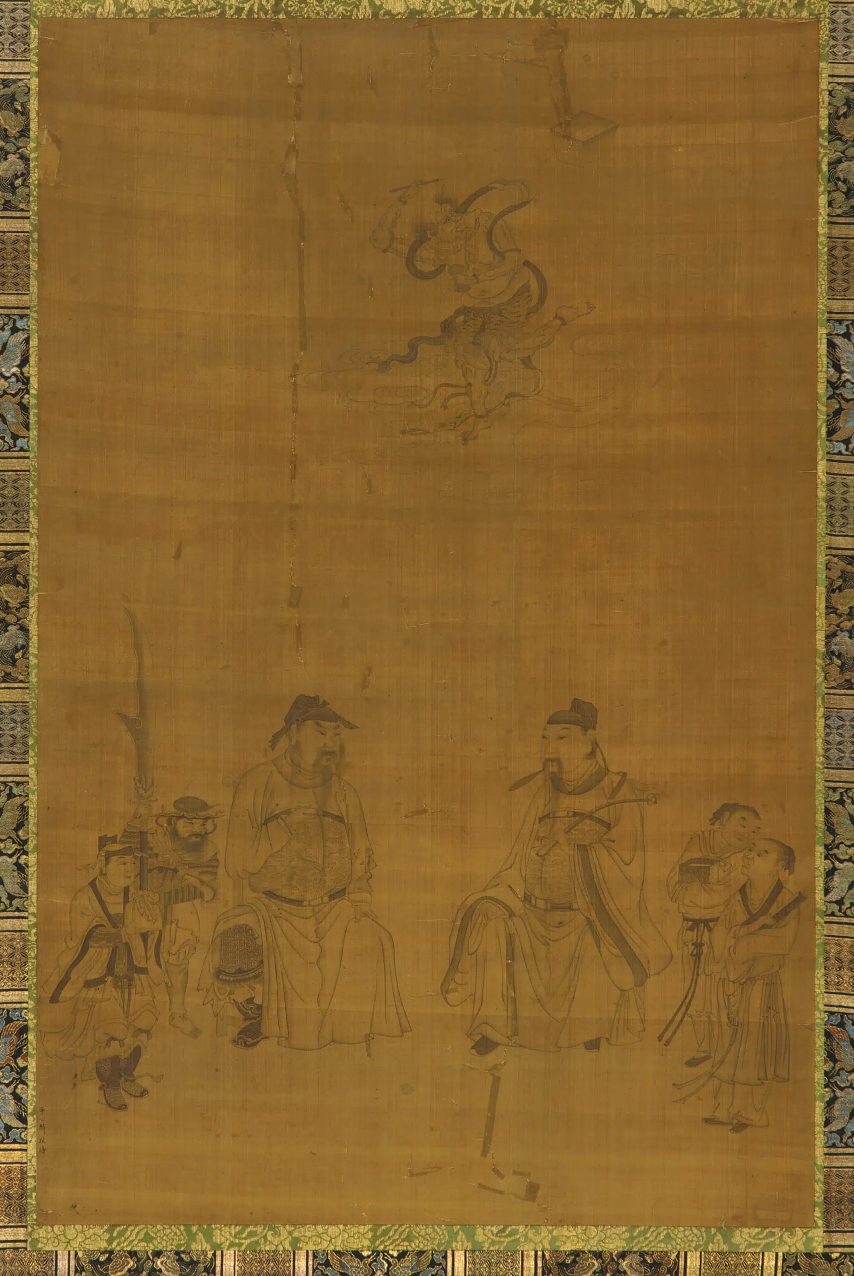 宋朝【李公麟】《关圣文昌魁星图》
