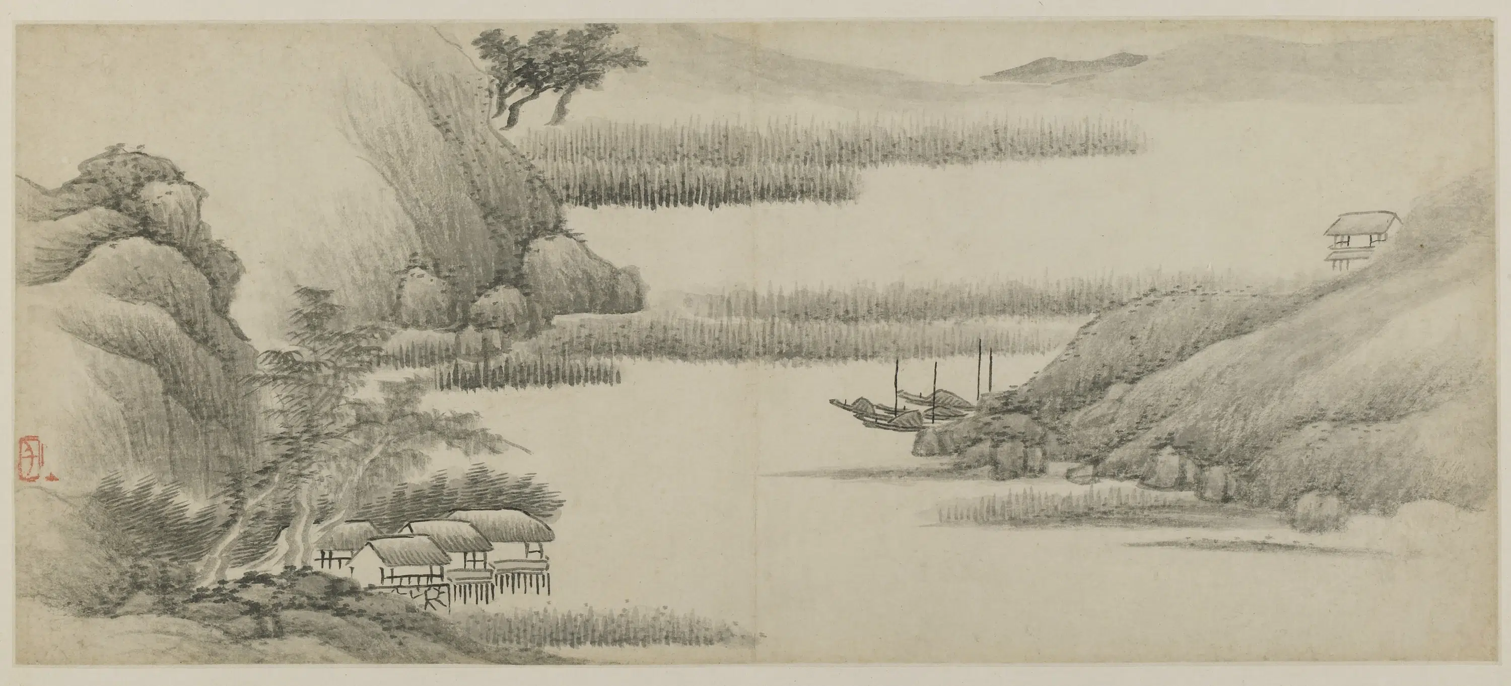 清朝【龚贤】《山水图-1》