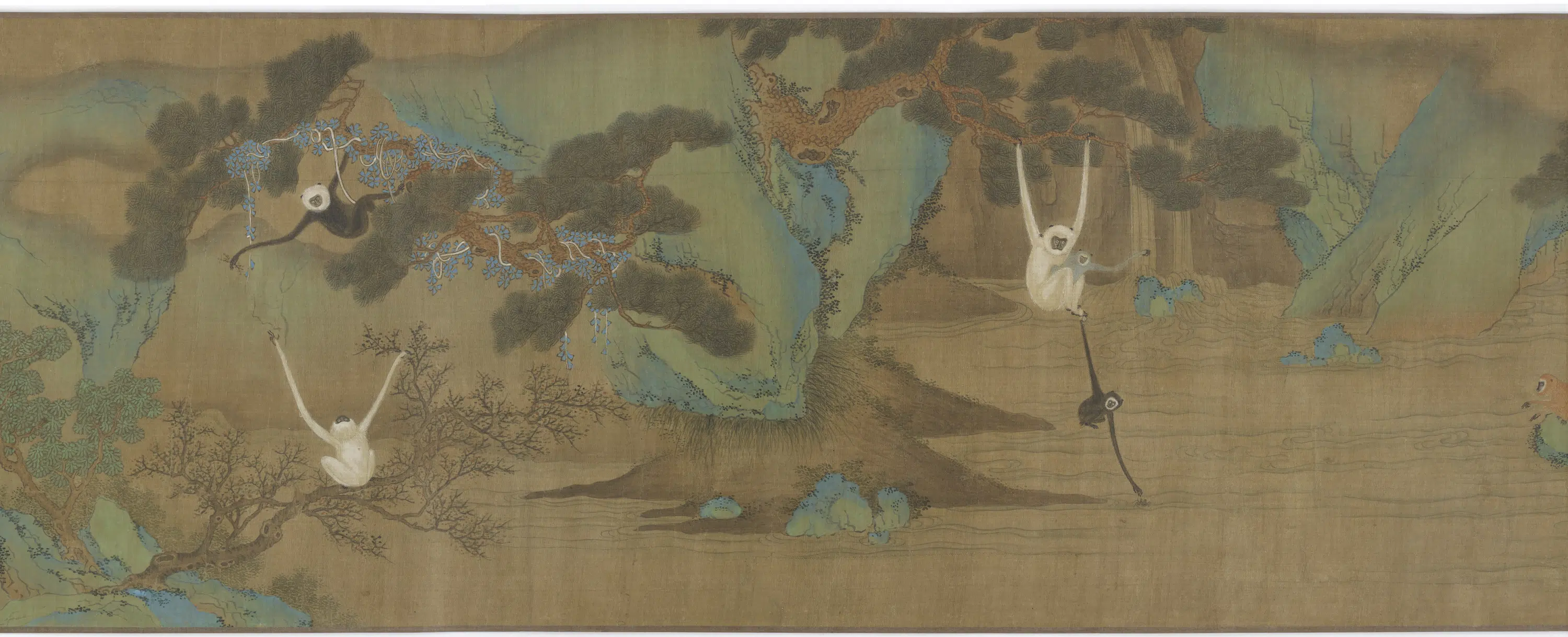 明朝【仇英】《猿鹤山水图》 第2张