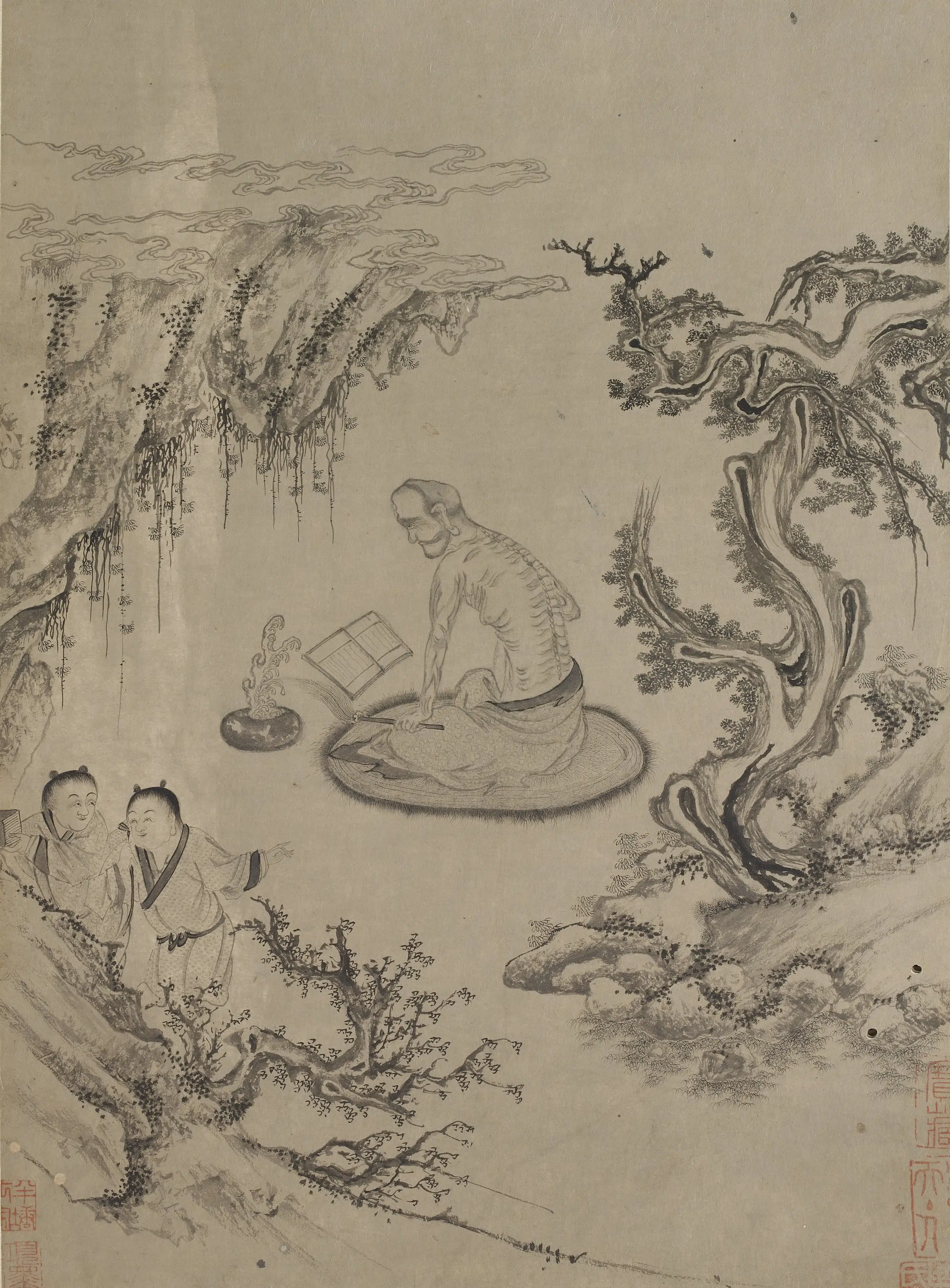 宋朝【李公麟】《十八罗汉图册-2》 第2张 宋朝【李公麟】《十八罗汉图册-2》 第2张