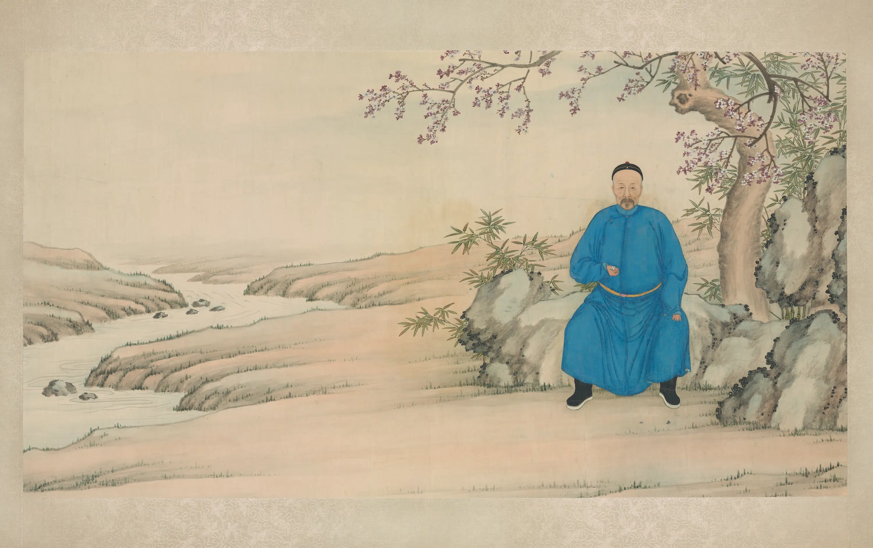 《苏春闲坐图》