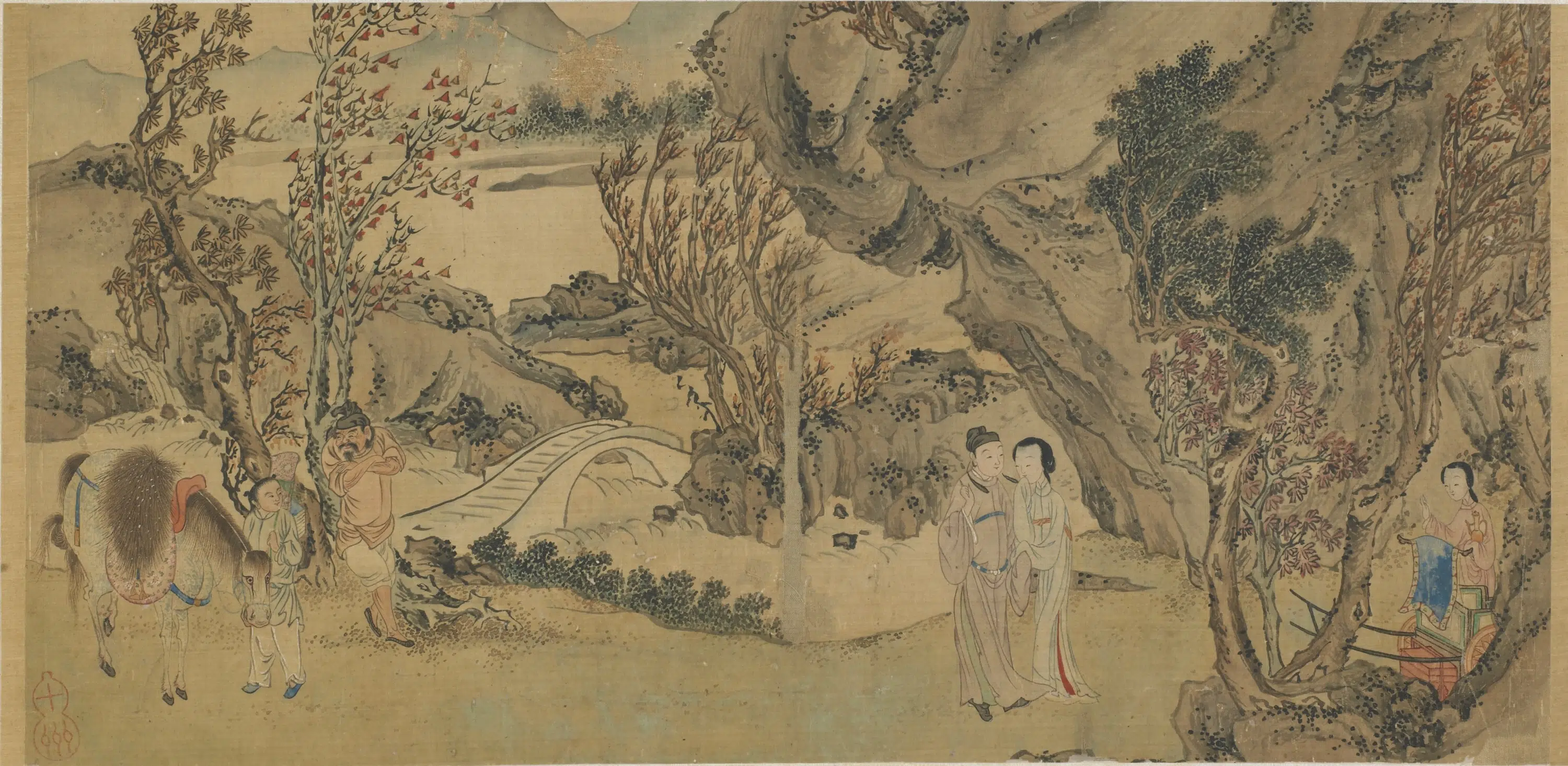明朝【仇英】《西厢记图册》 第2张