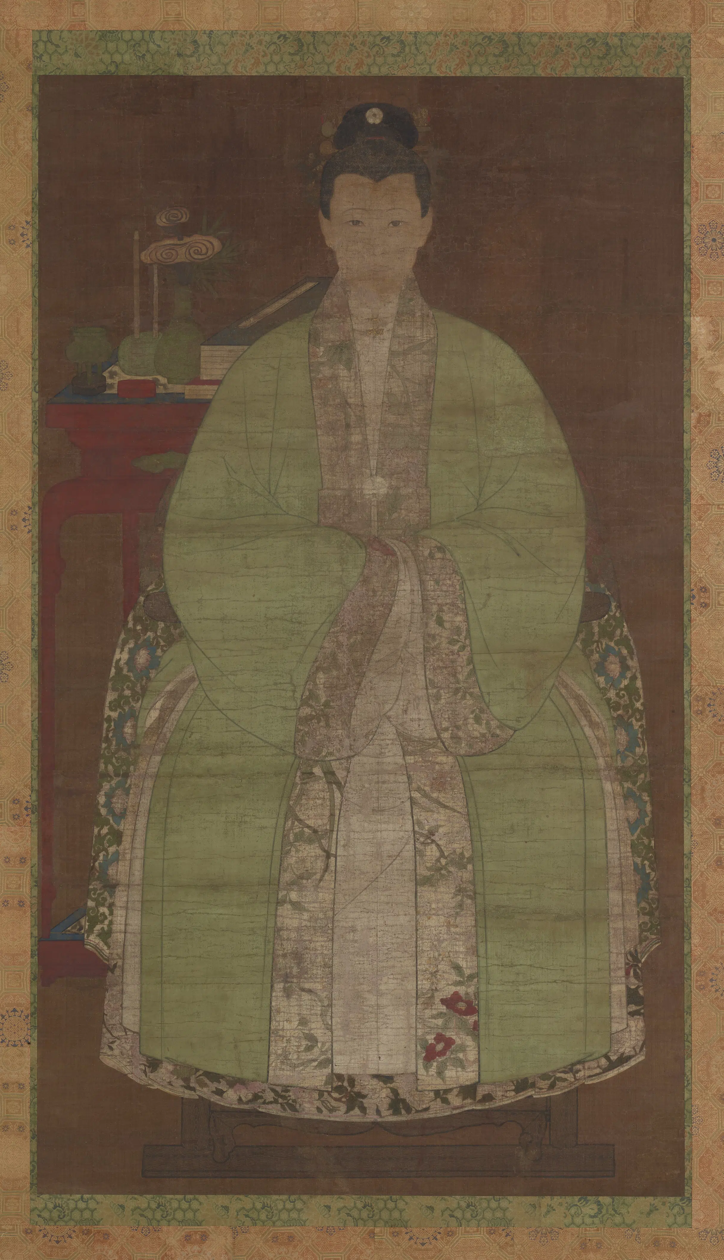 唐朝【阎立本】《翠衣仕女图》