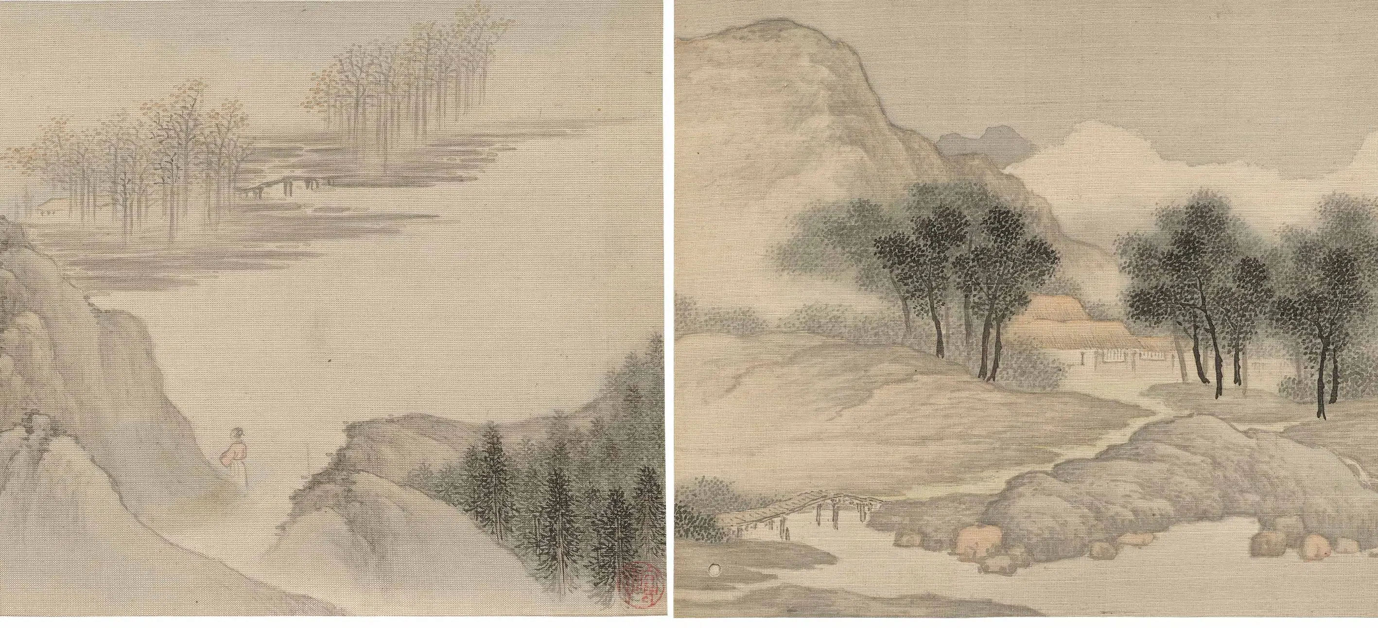 清代【谢荪】《山水写心册》 第3张