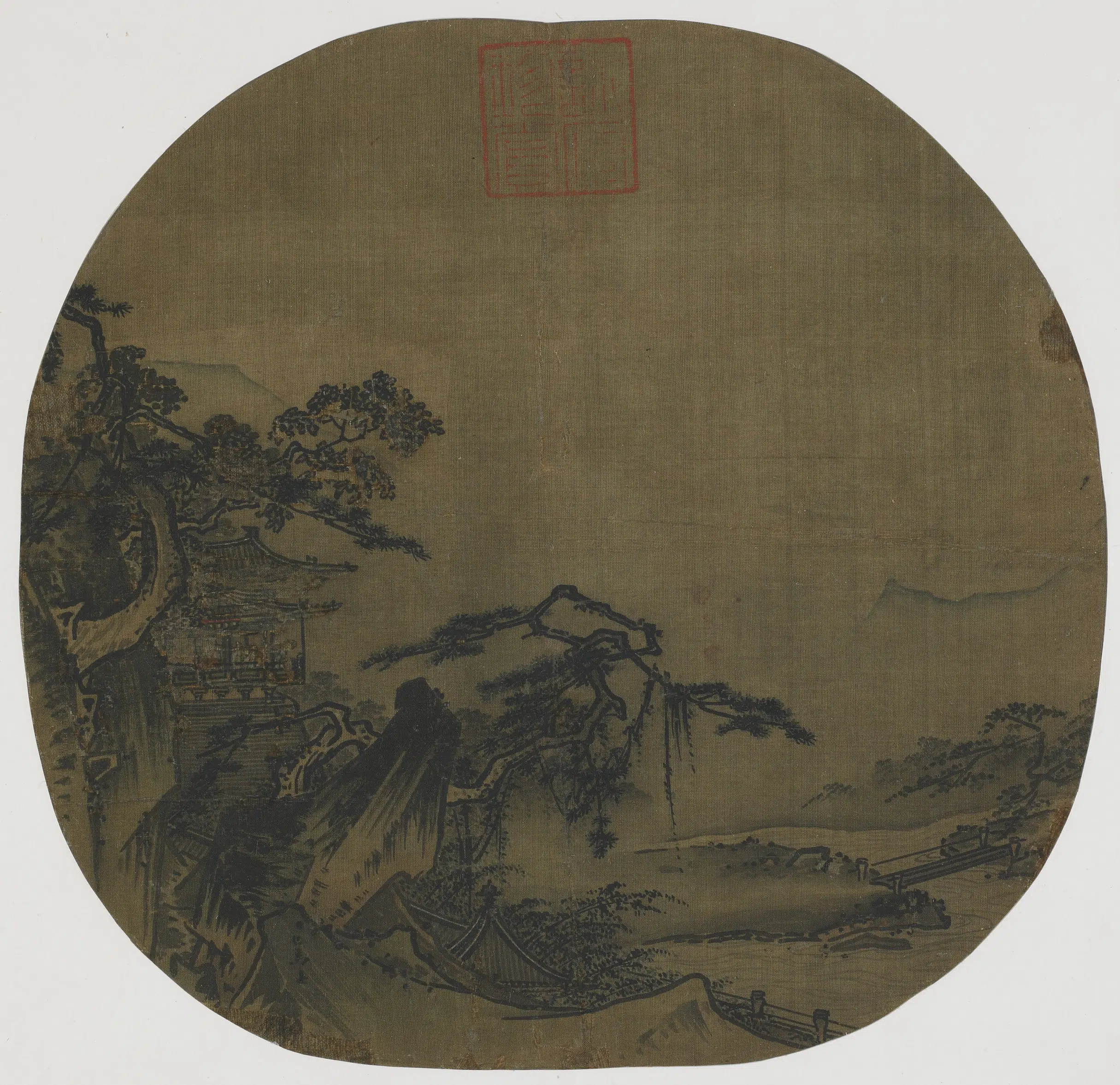 宋朝【马远】《山亭流泉图》