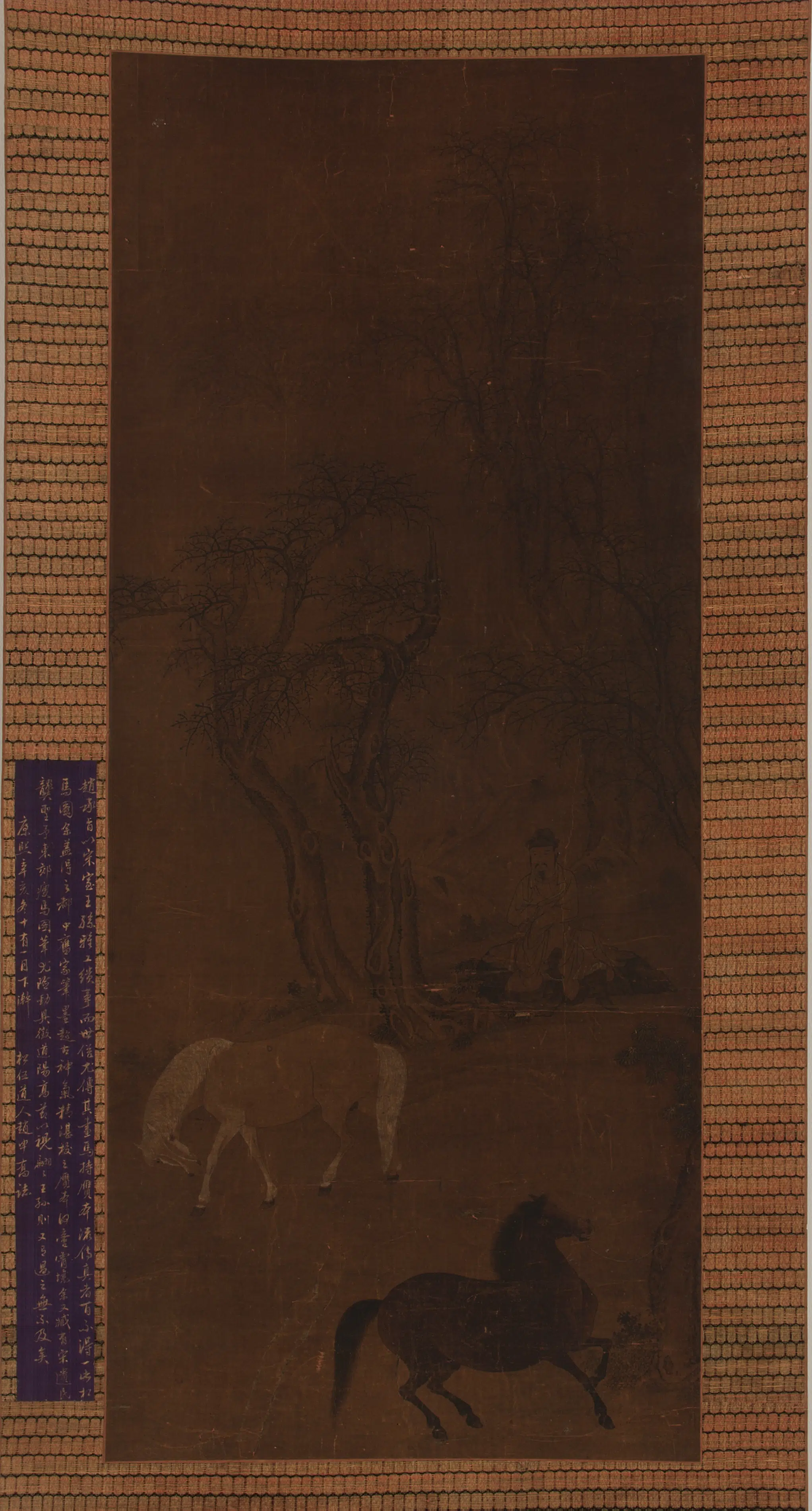 元朝【赵孟俯】《山水牧马图》