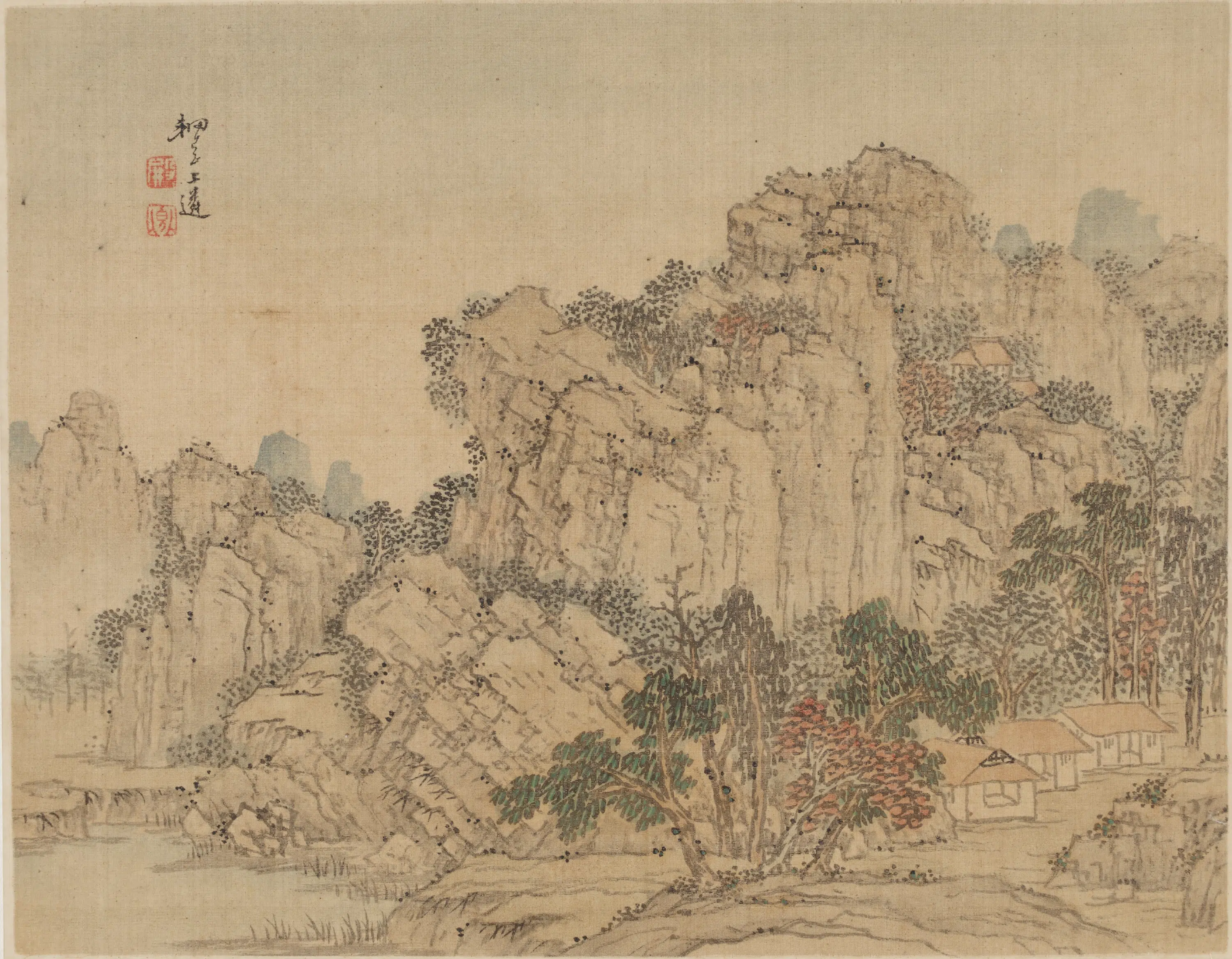 清朝【万上遴】《山水图册》 第4张
