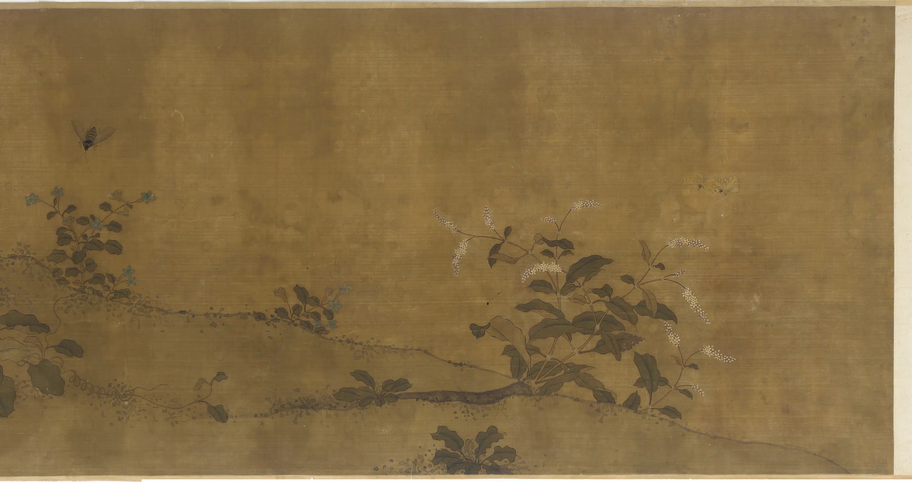 宋朝【吴炳】《园圃瓜茄花鼬双嬉图》 第4张 宋朝【吴炳】《园圃瓜茄花鼬双嬉图》 第4张