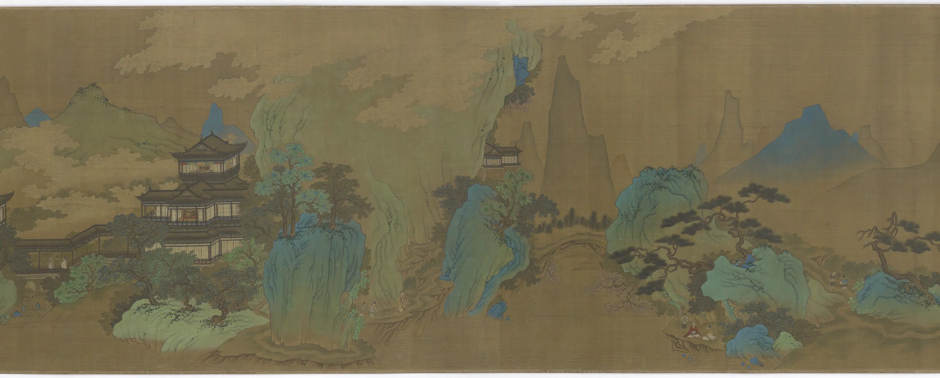 唐朝【李思训】《海上仙山图卷》 第3张 唐朝【李思训】《海上仙山图卷》 第3张