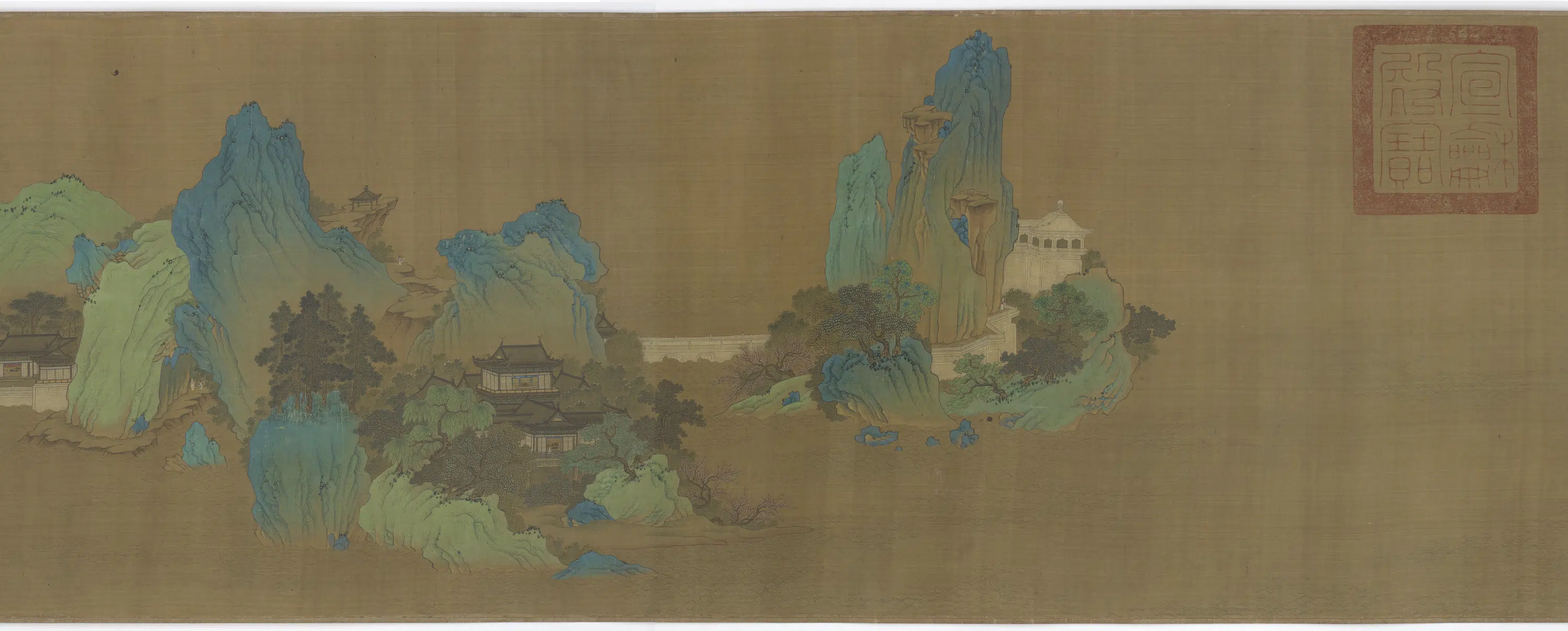 唐朝【李思训】《海上仙山图卷》 第13张 唐朝【李思训】《海上仙山图卷》 第13张