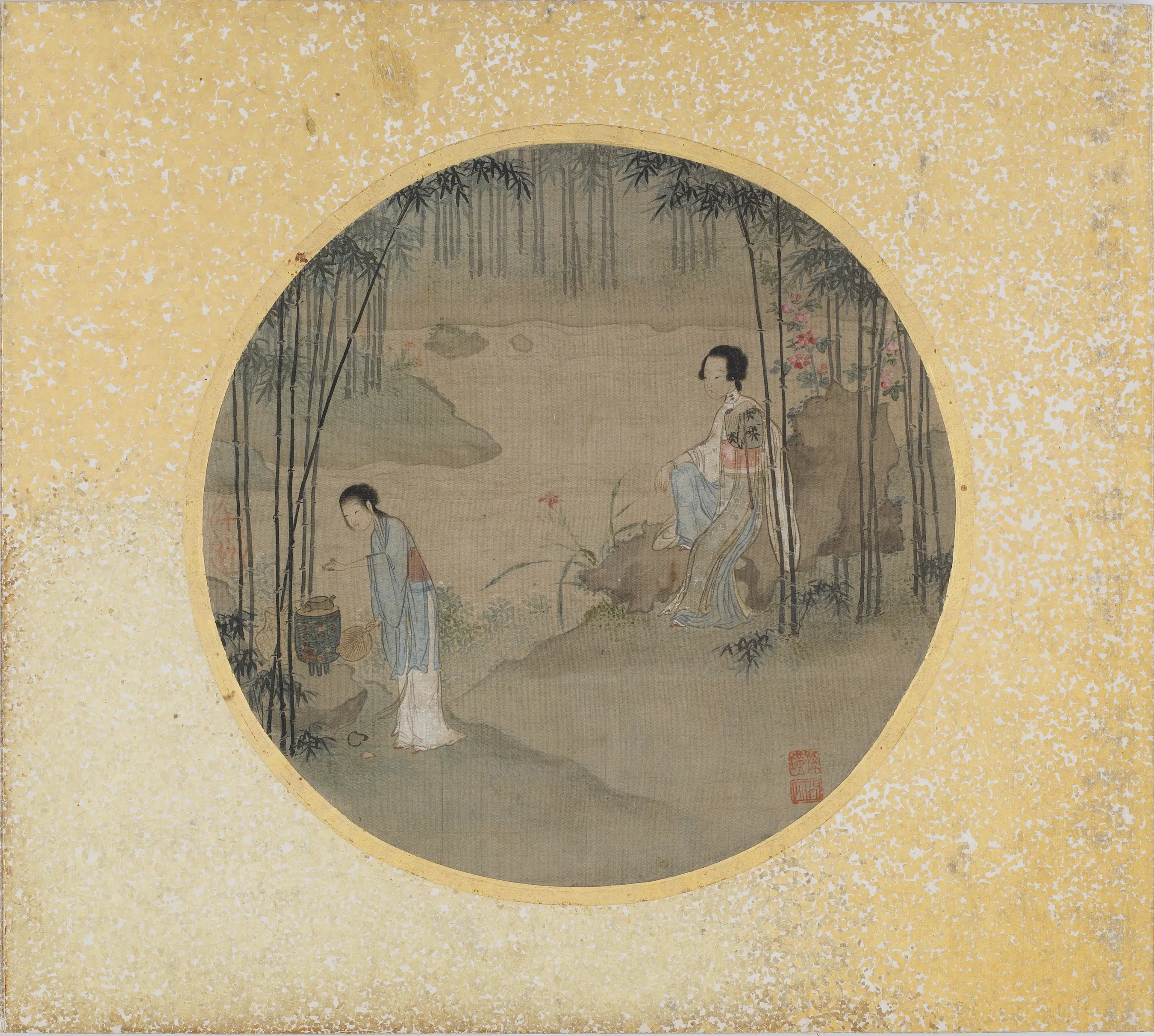 清朝【孙璜】《人形之图册（仇英笔）》 第14张