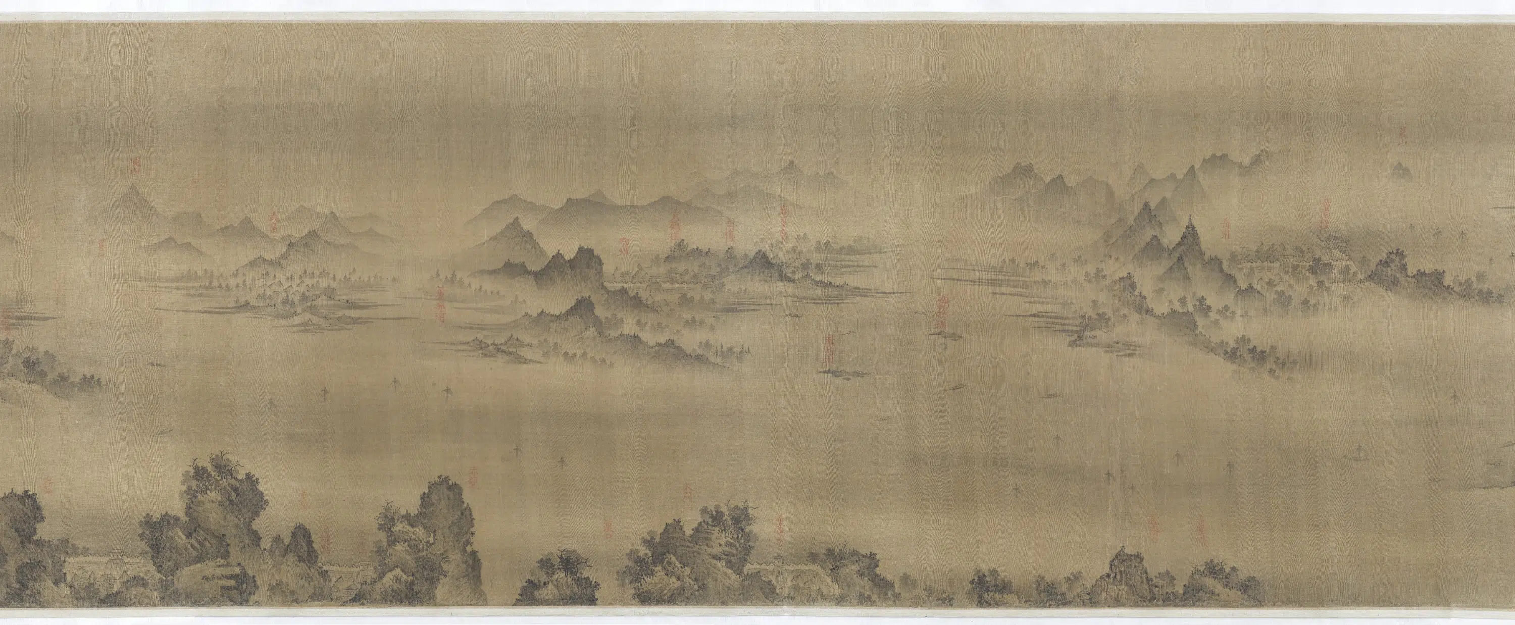五代十国【巨然】《长江万里图卷》 第16张