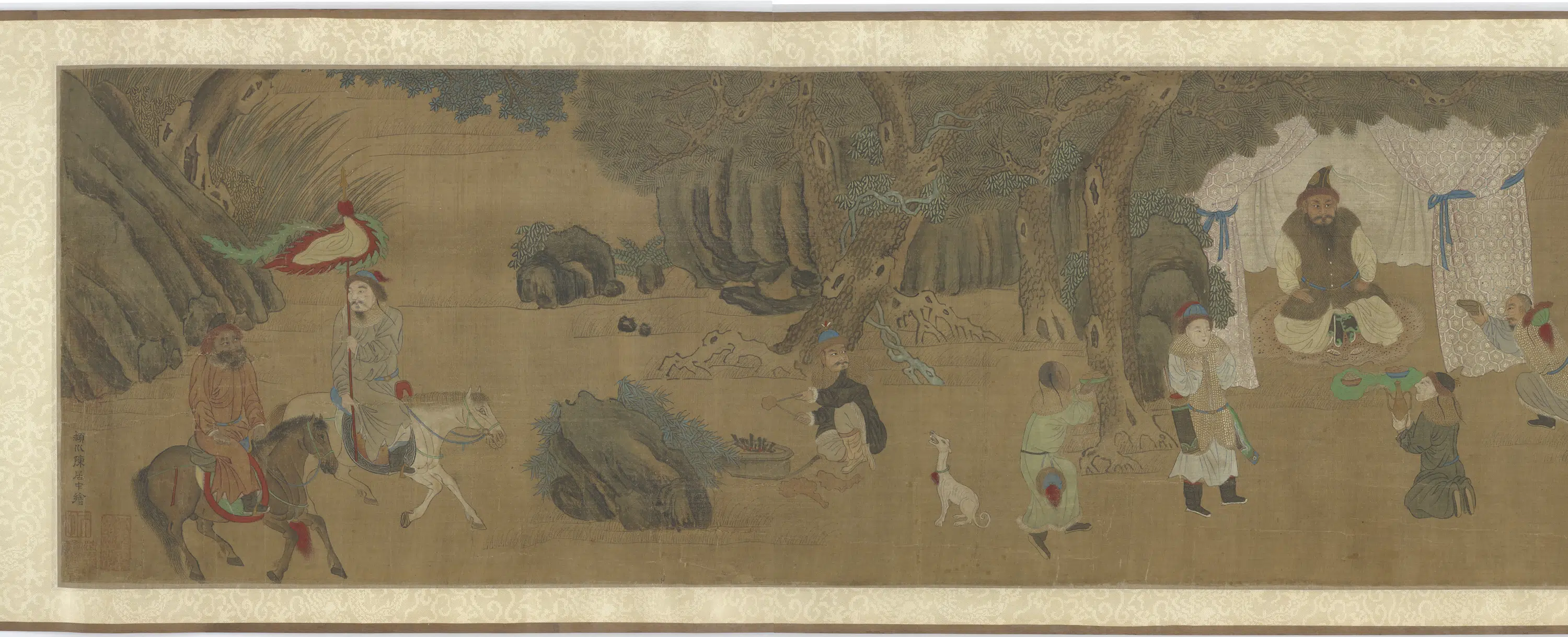 宋朝【陈居中】《胡人猎骑图卷》 第3张