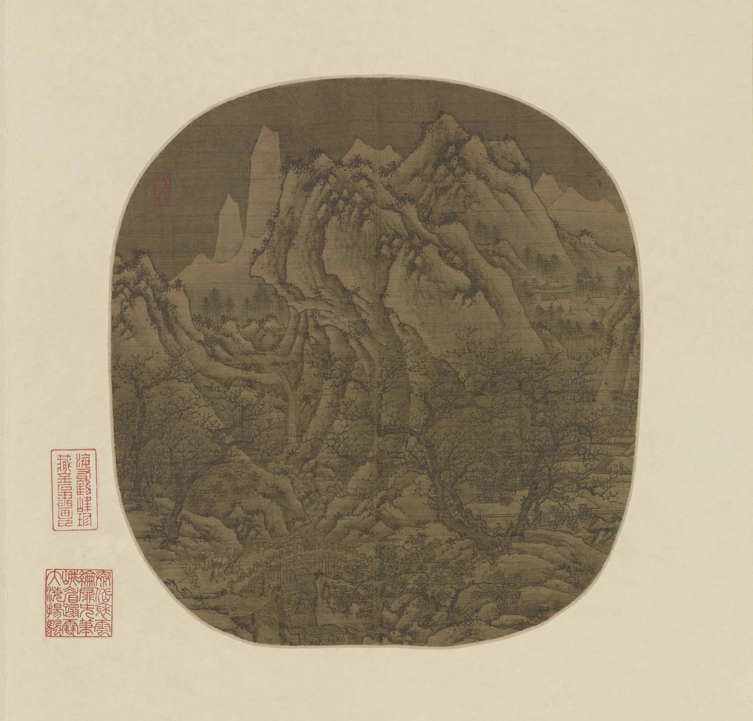 元朝【盛懋】《冬景山水图》